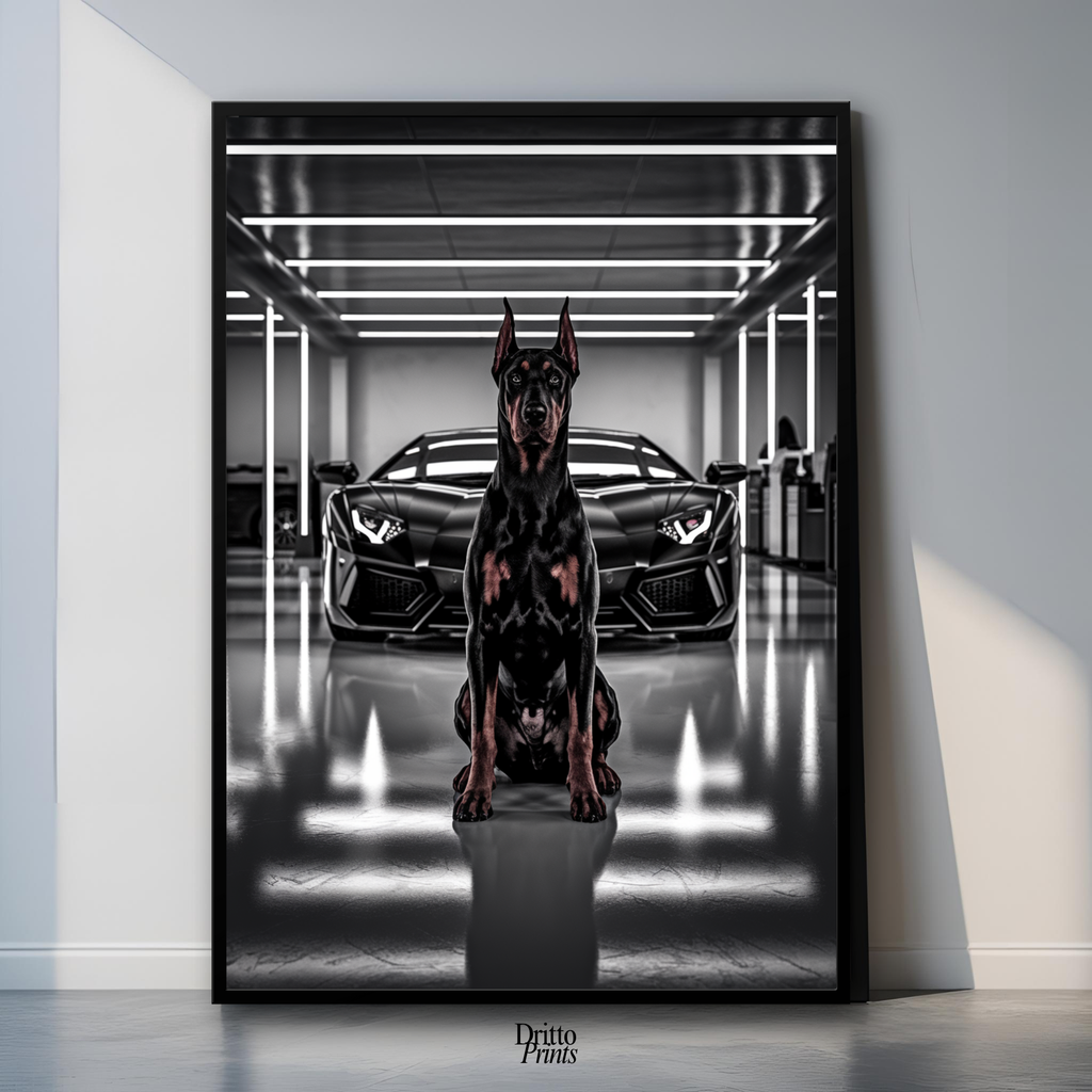 (FD5) Black Panther and Leopard – Silent Royals Framed matte paper poster