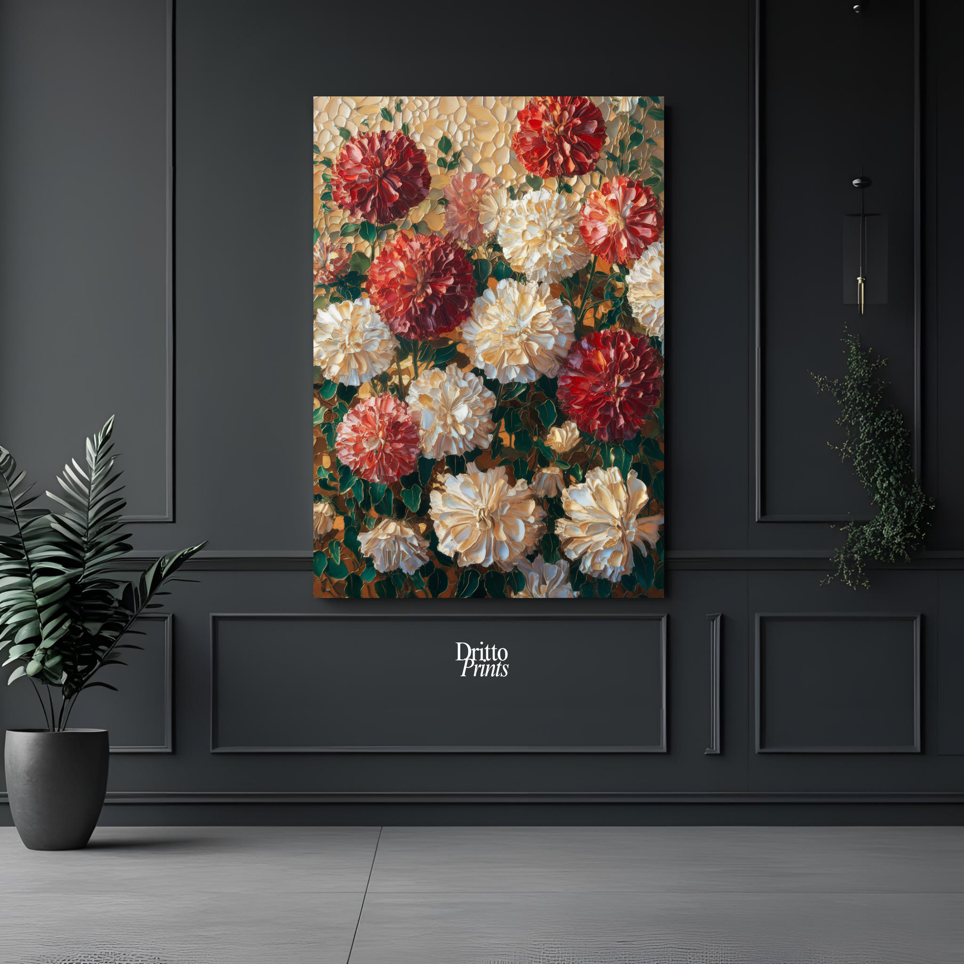 (CF2) Floral Symphony - Framed canvas