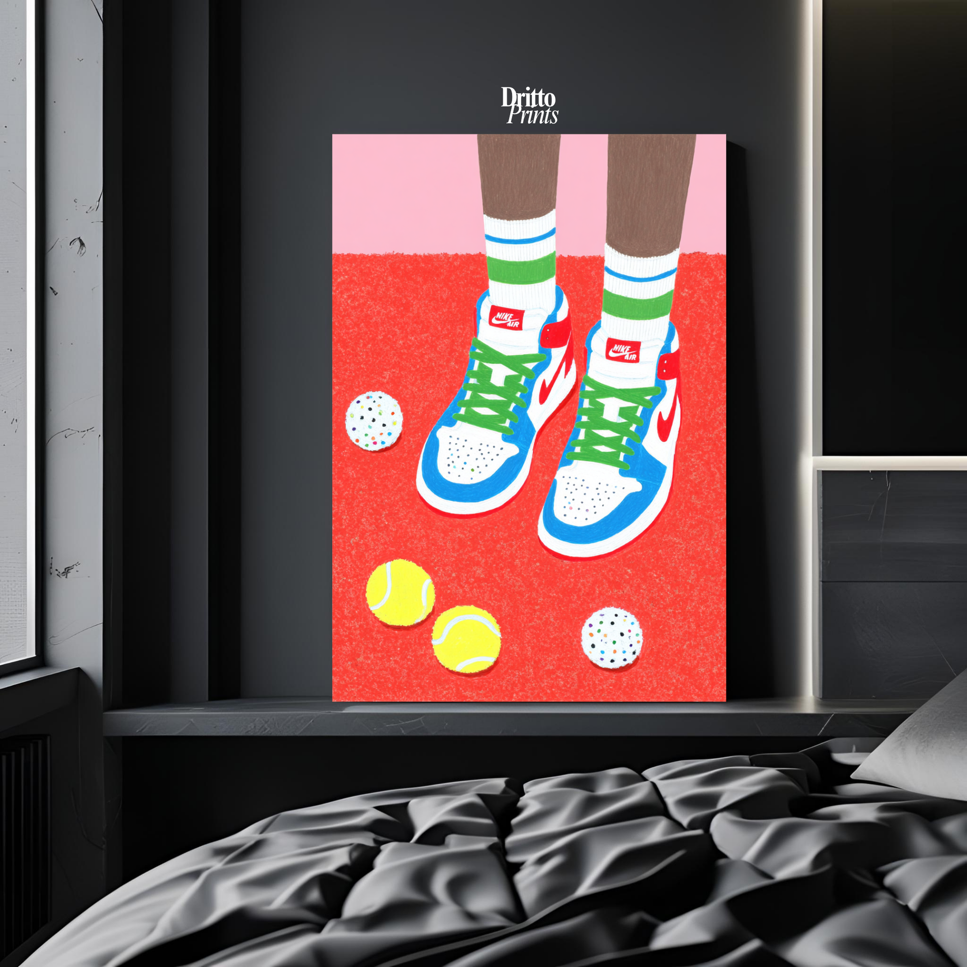 (PD31) Mocha Court Balls Poster