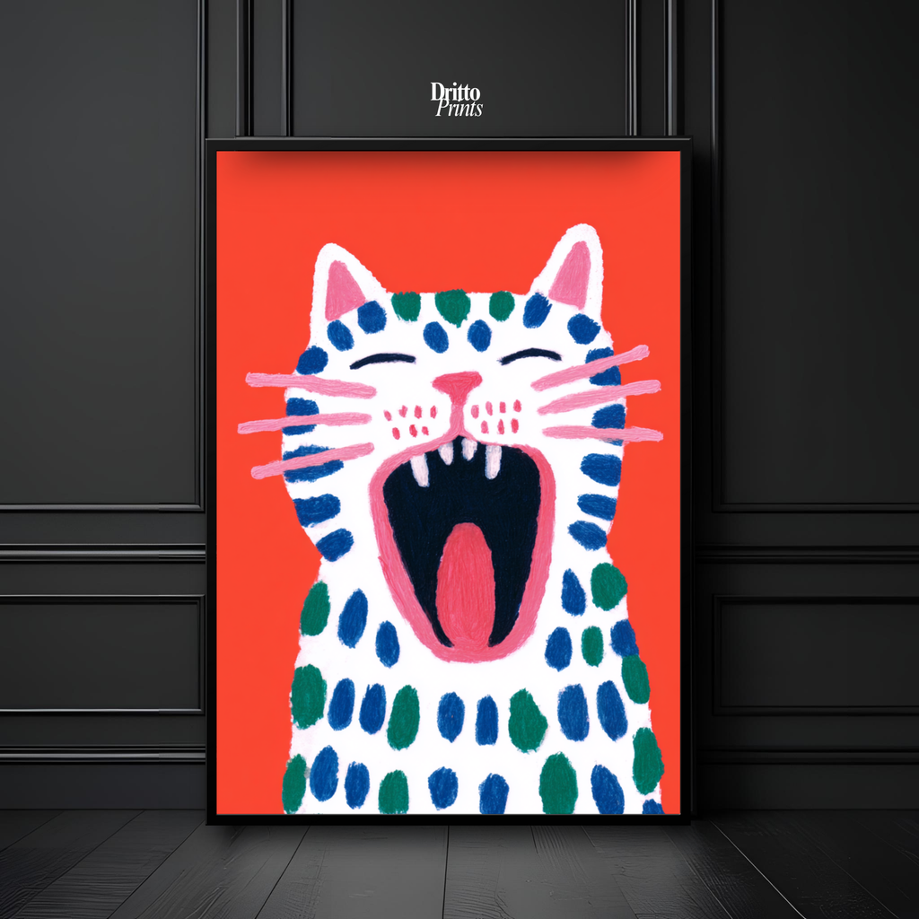 (FD48) The Screaming Paws - Framed matte paper poster