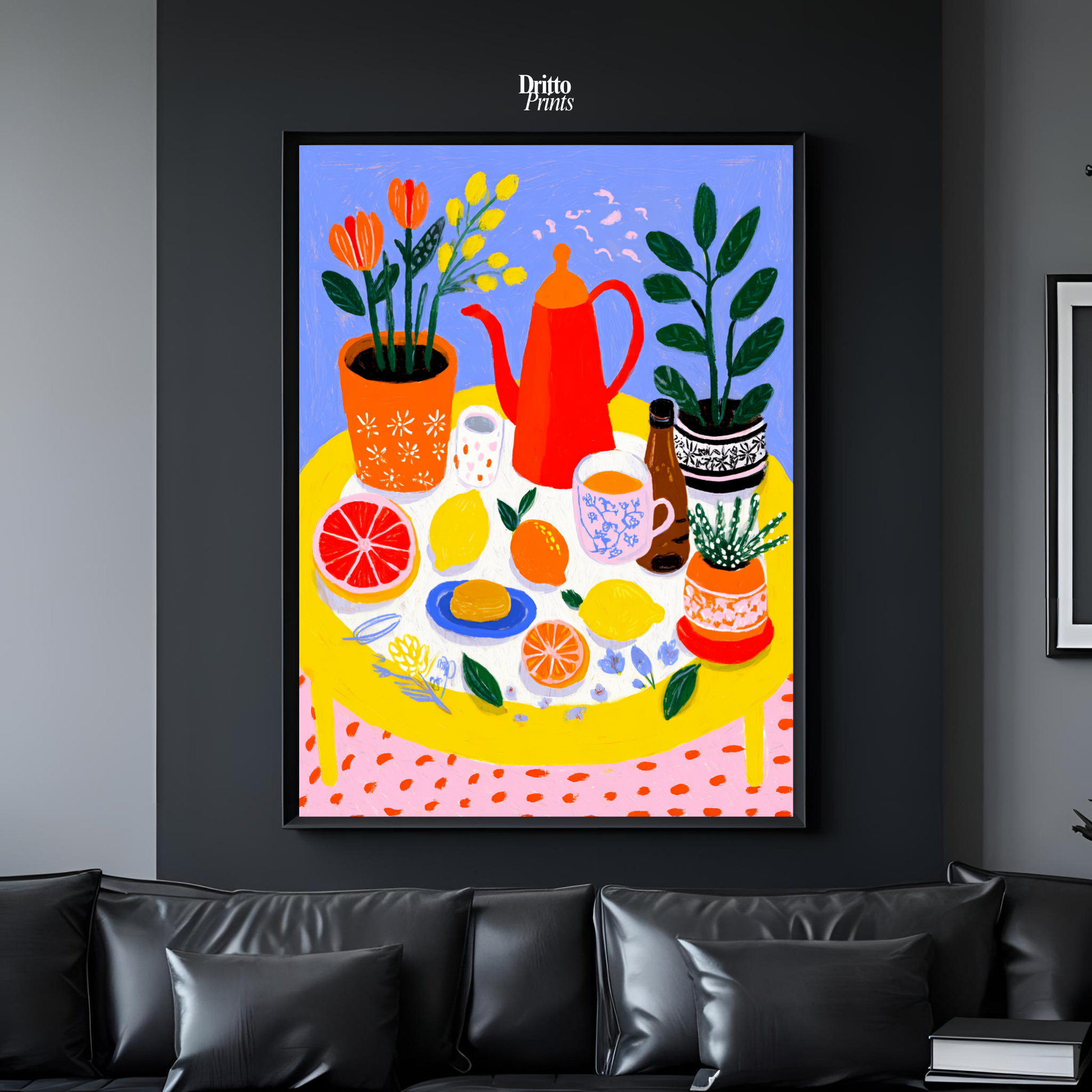 (FD44) Dacha Morning Table - Framed matte paper poster
