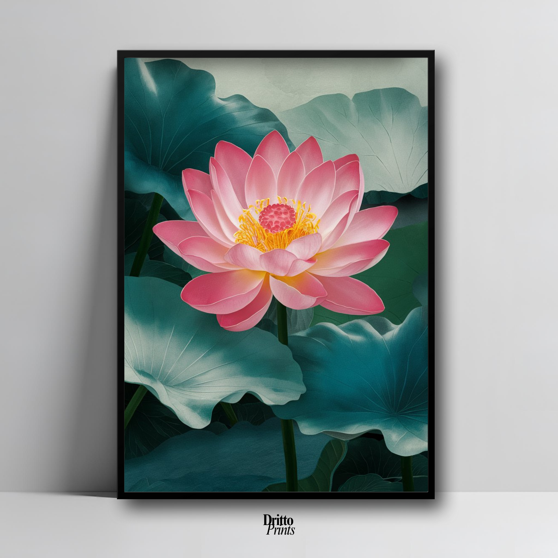 (FD30) Whispers of the Lotus - Framed matte paper poster