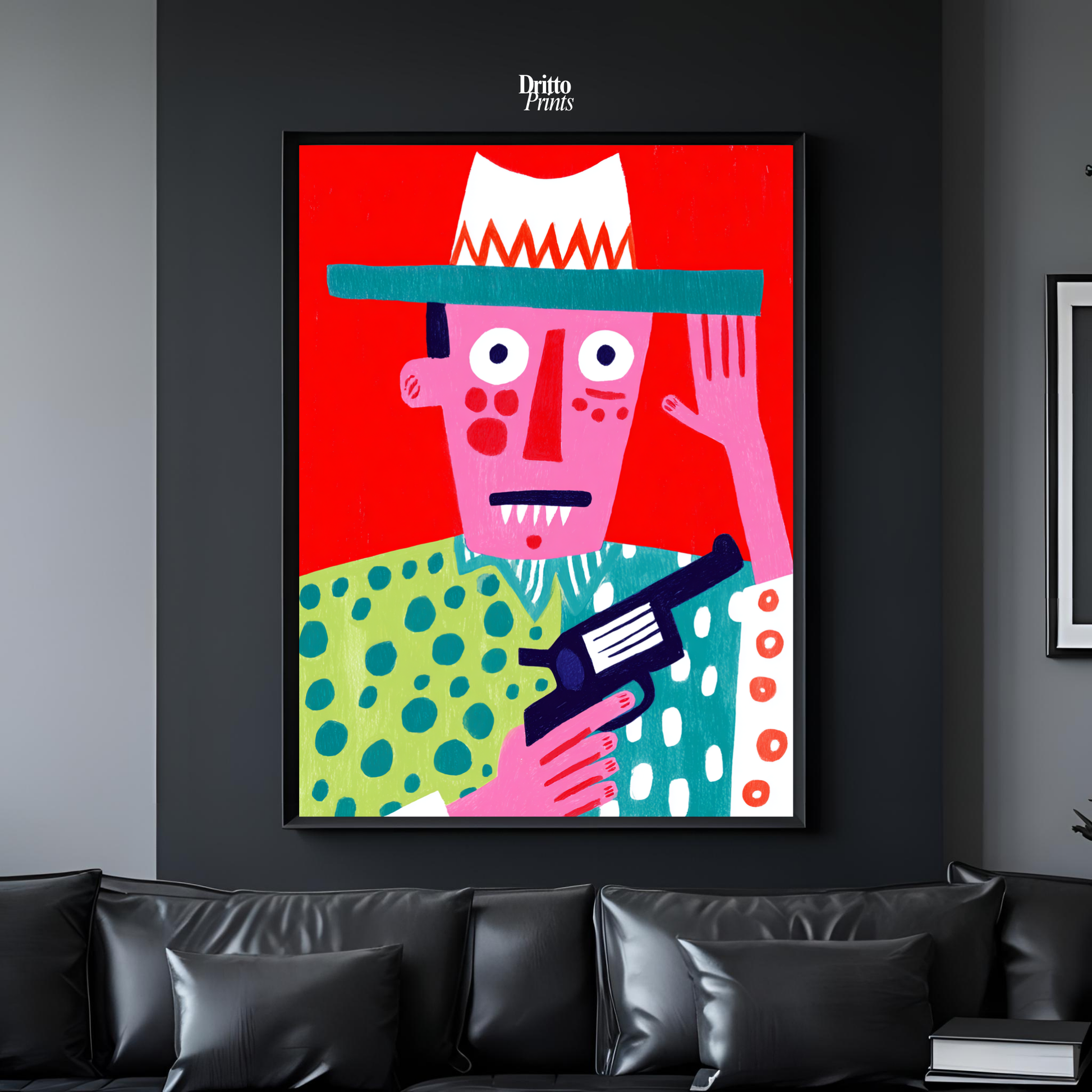 (FD43) Zombie Sheriff - Framed matte paper poster