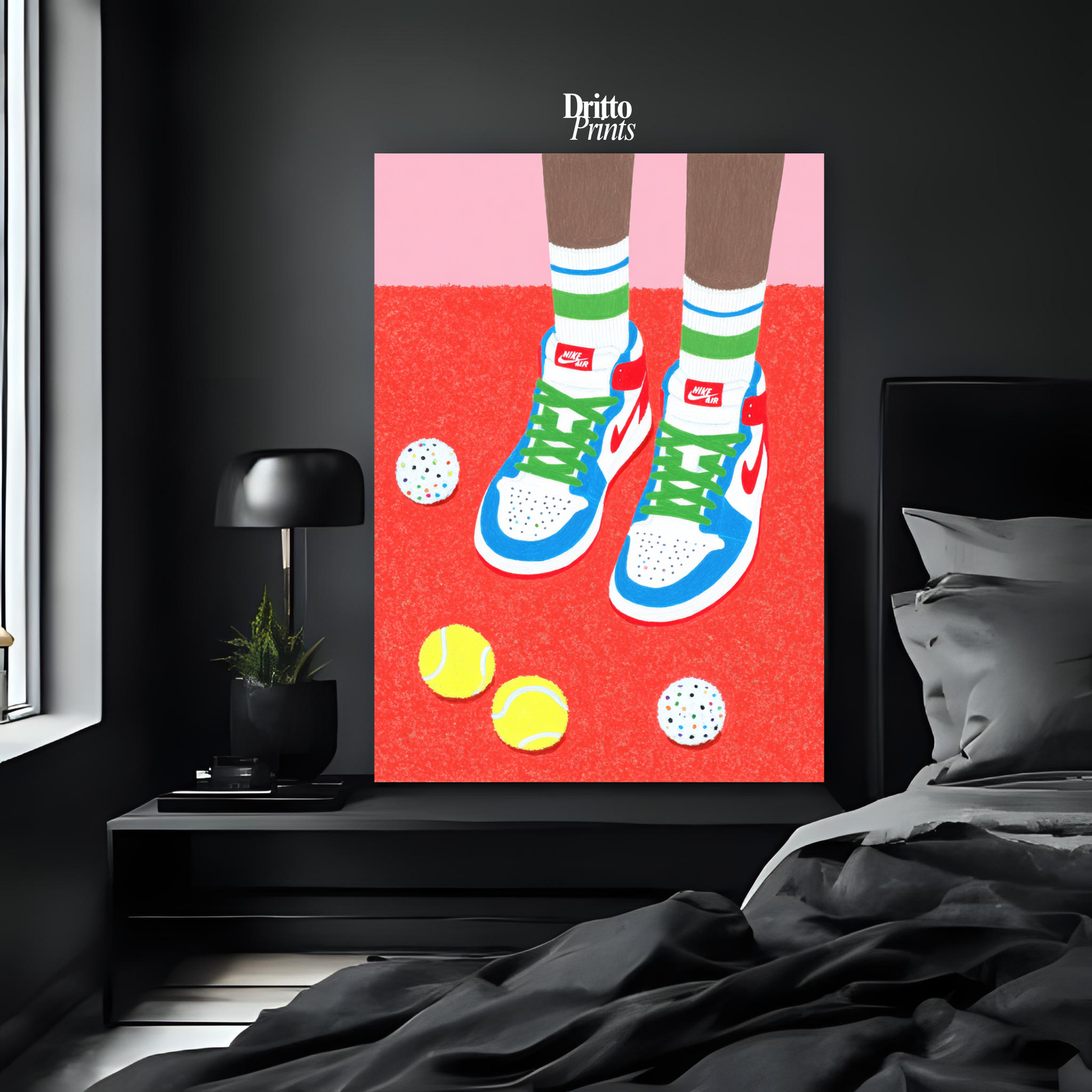 (PD31) Mocha Court Balls Poster