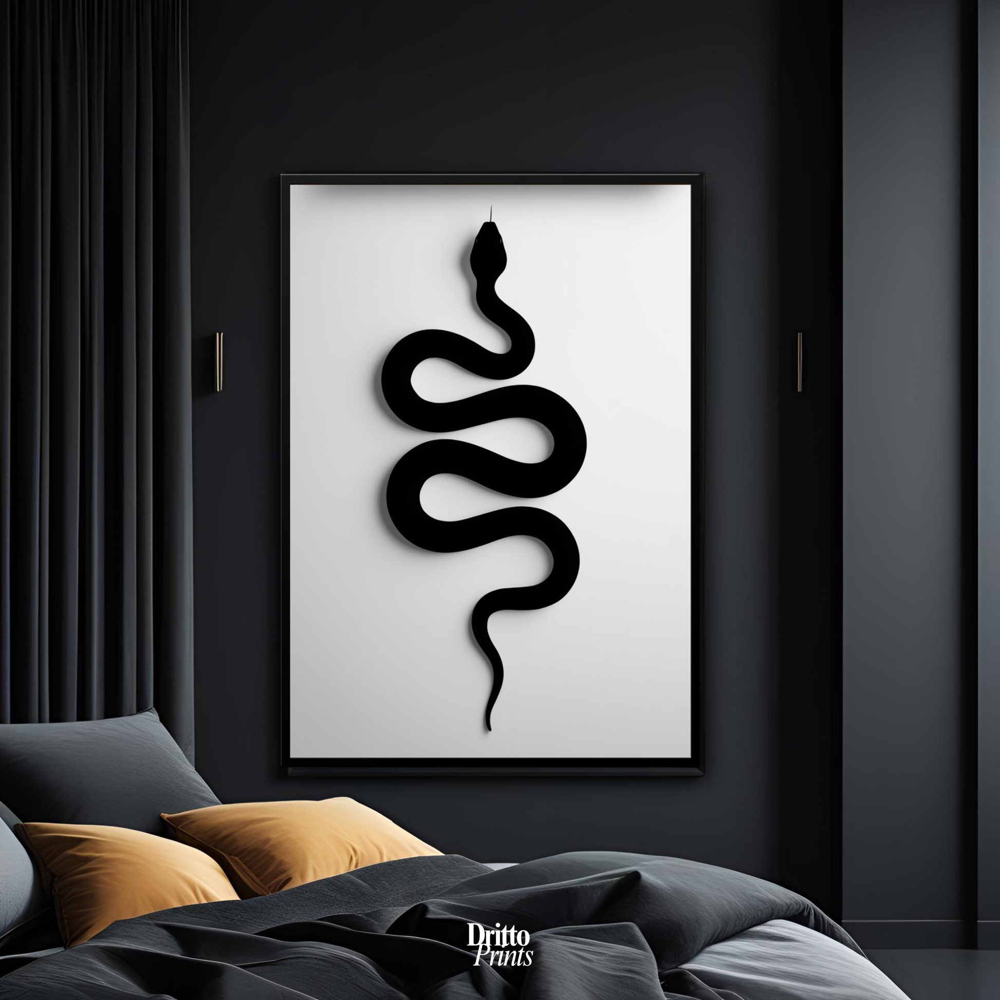 (FD34) Serpent Grace - Framed matte paper poster