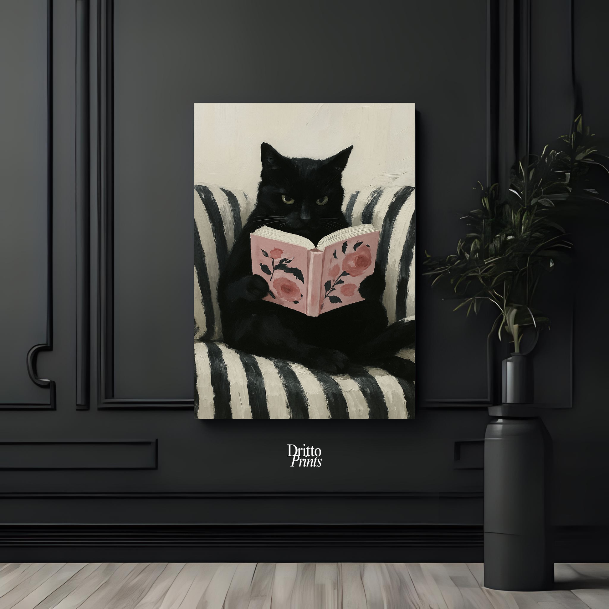 (PD4) The Cat Who Read in Stripes - Poster