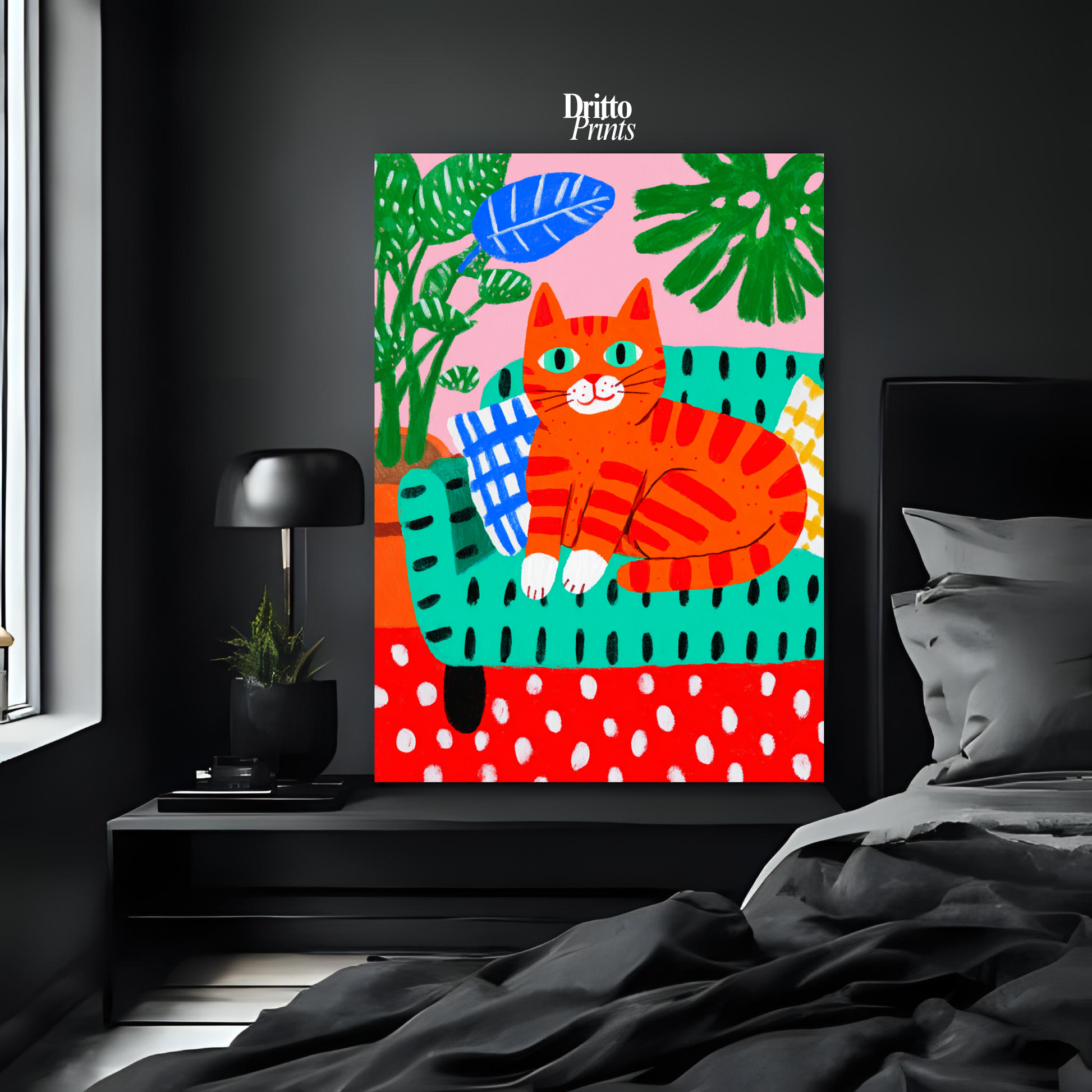 (PD39) Silly Orange Cat Caught in the Act - Poster