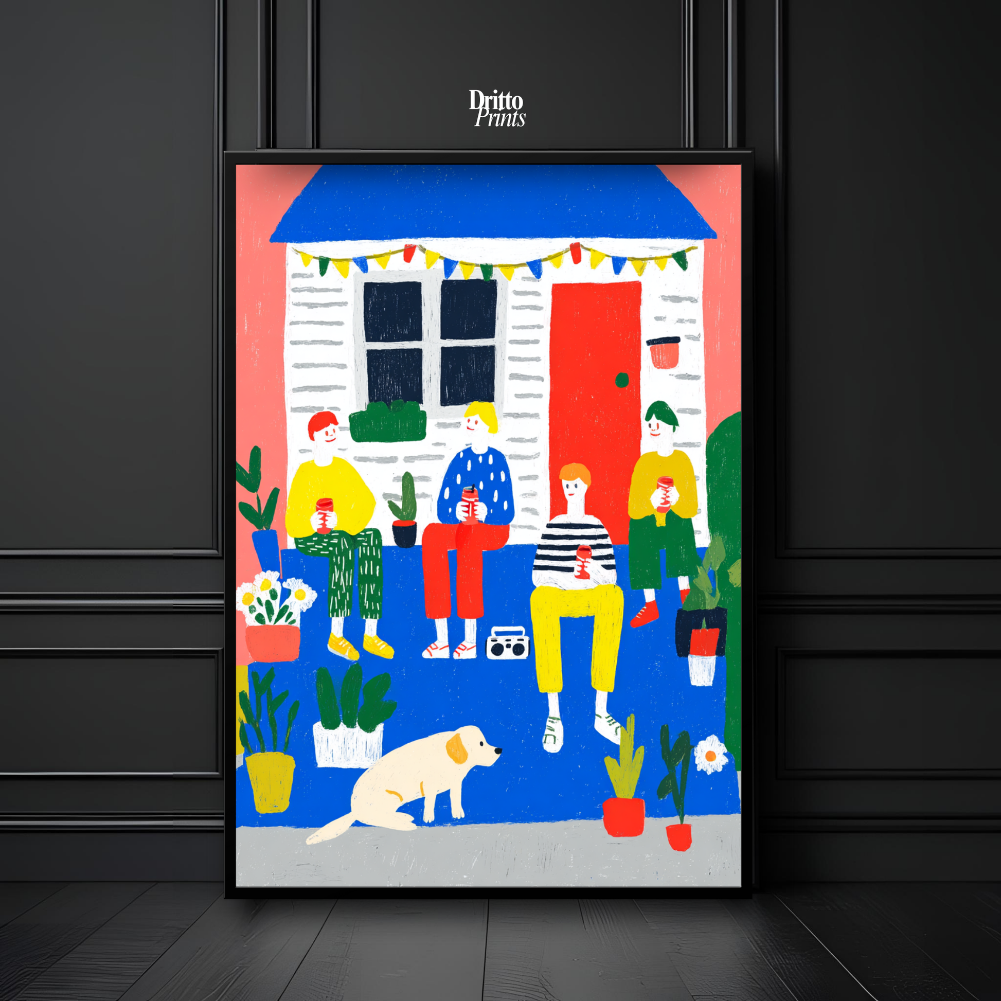 (FD47) Summer Evenings 1984 - Framed matte paper poster