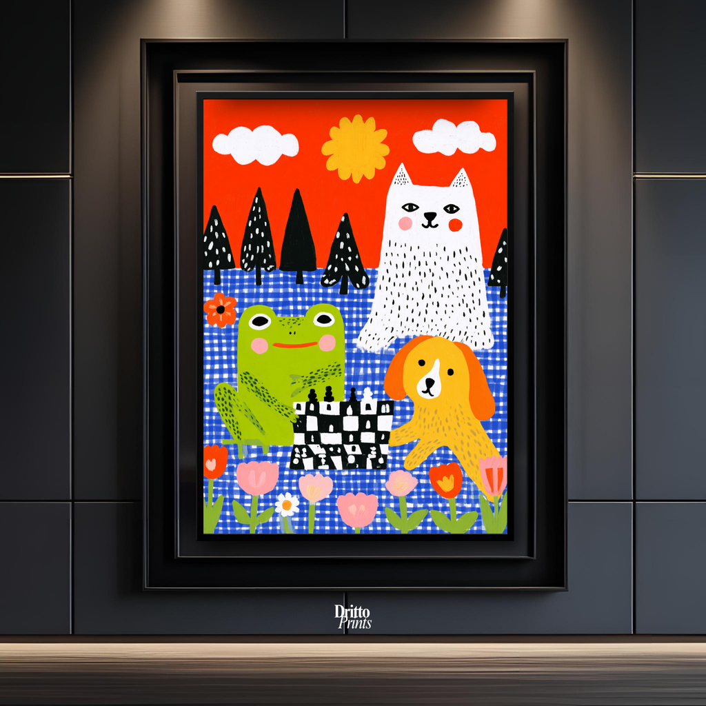 (FD49) The Game Night Trio – Framed matte paper poster