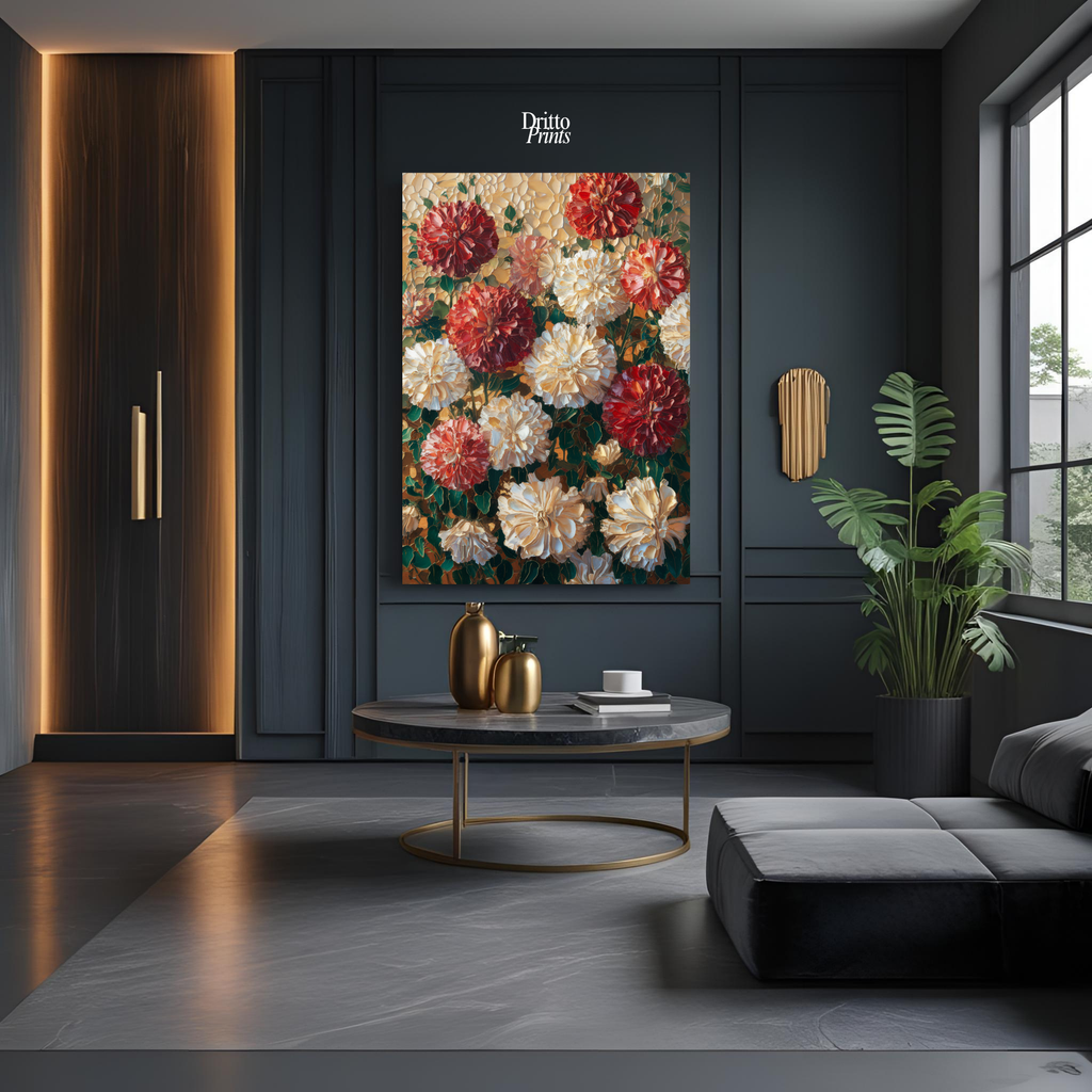 (CF2) Floral Symphony - Framed canvas
