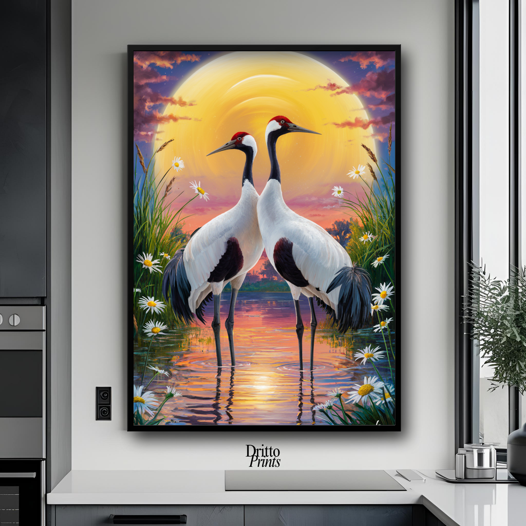 (FD18) Golden Companionship - Framed matte paper poster