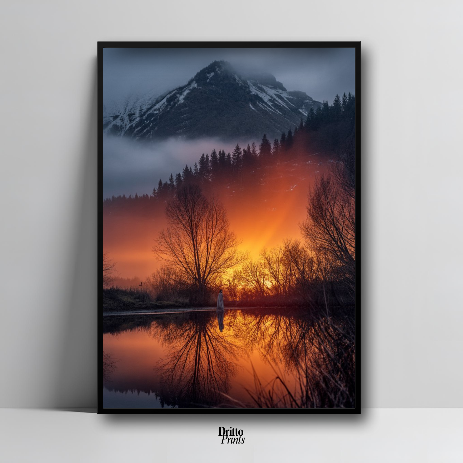 (FD29) When the Lake Remembered - Framed matte paper poster