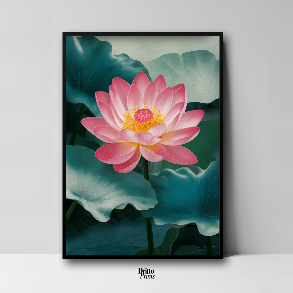 (FD30) Whispers of the Lotus - Framed matte paper poster