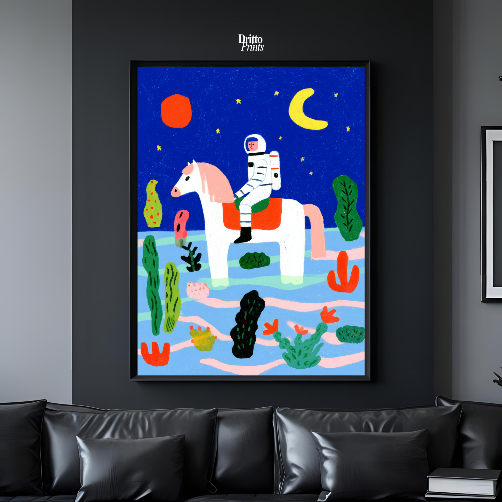 (FD42) Ghost Rider of the Midnight Tides – Framed Matte Paper Poster