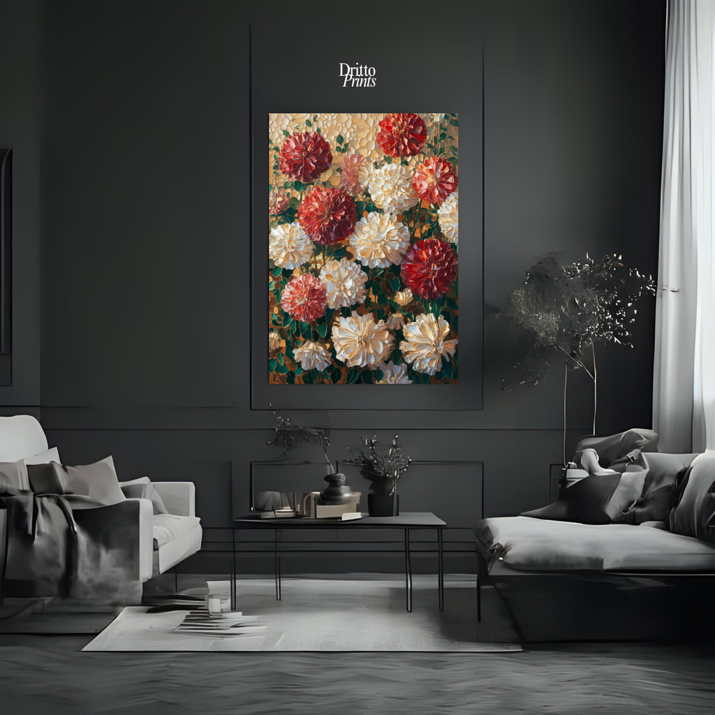 (CF2) Floral Symphony - Framed canvas