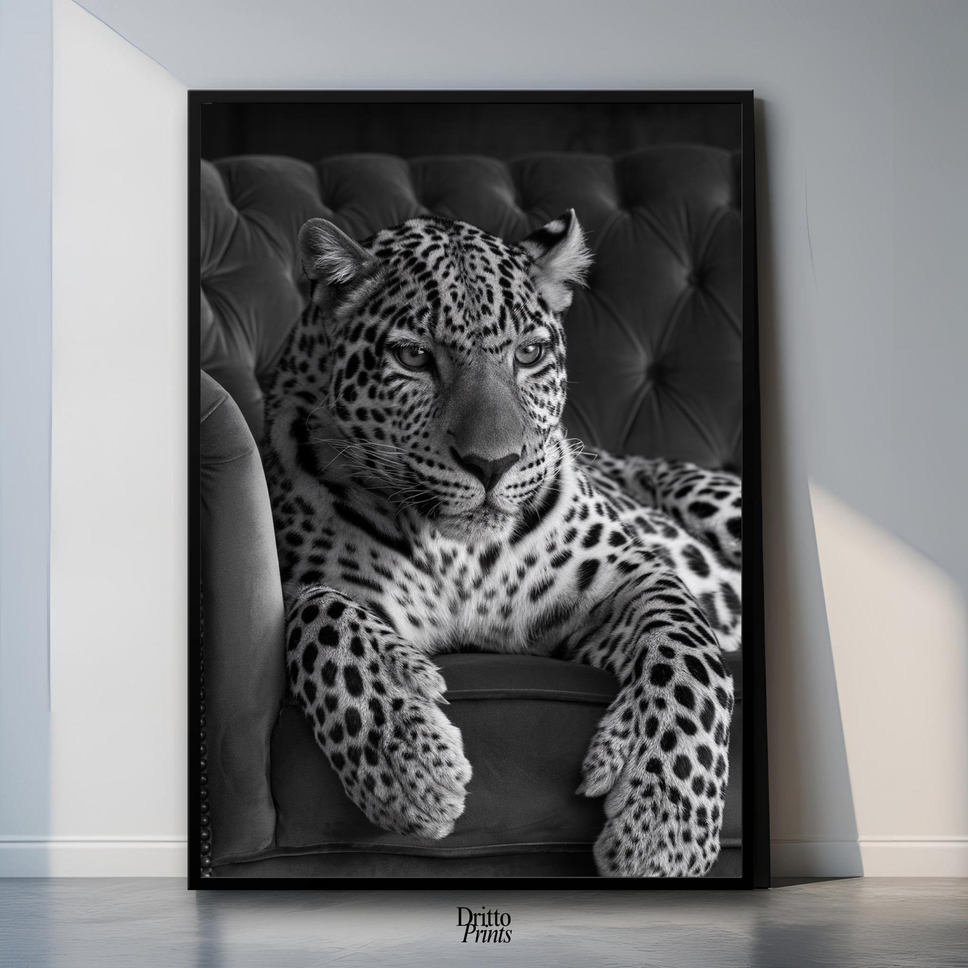 (FD8) The Silent Leopard - Framed matte paper poster