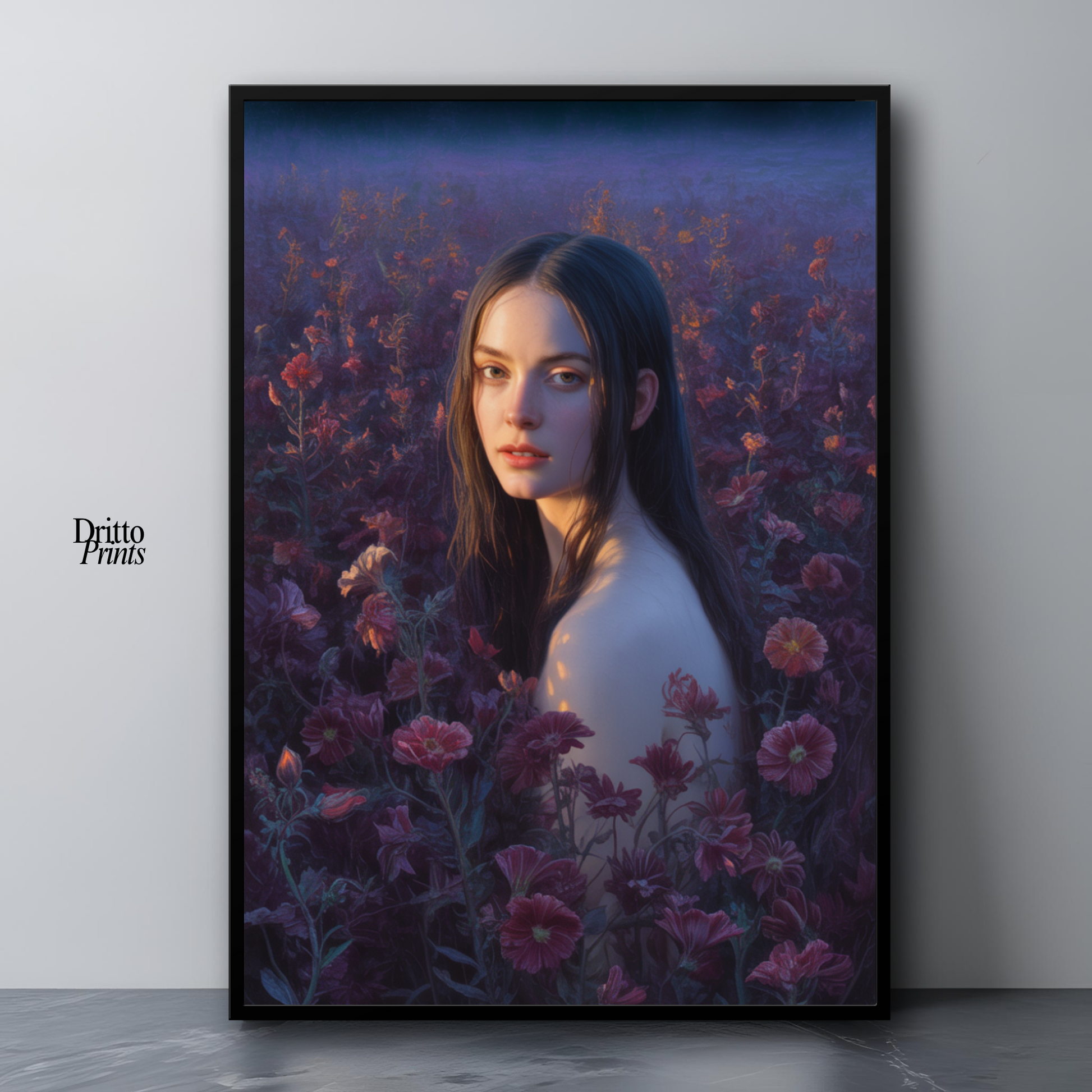 (FD21) Eclipsed in Bloom - Framed matte paper poster