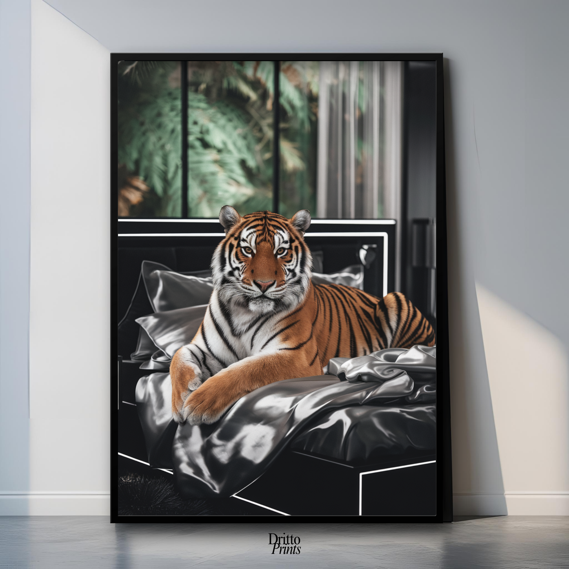 (FD3) A Majestic Tiger Luxe - Framed matte paper poster