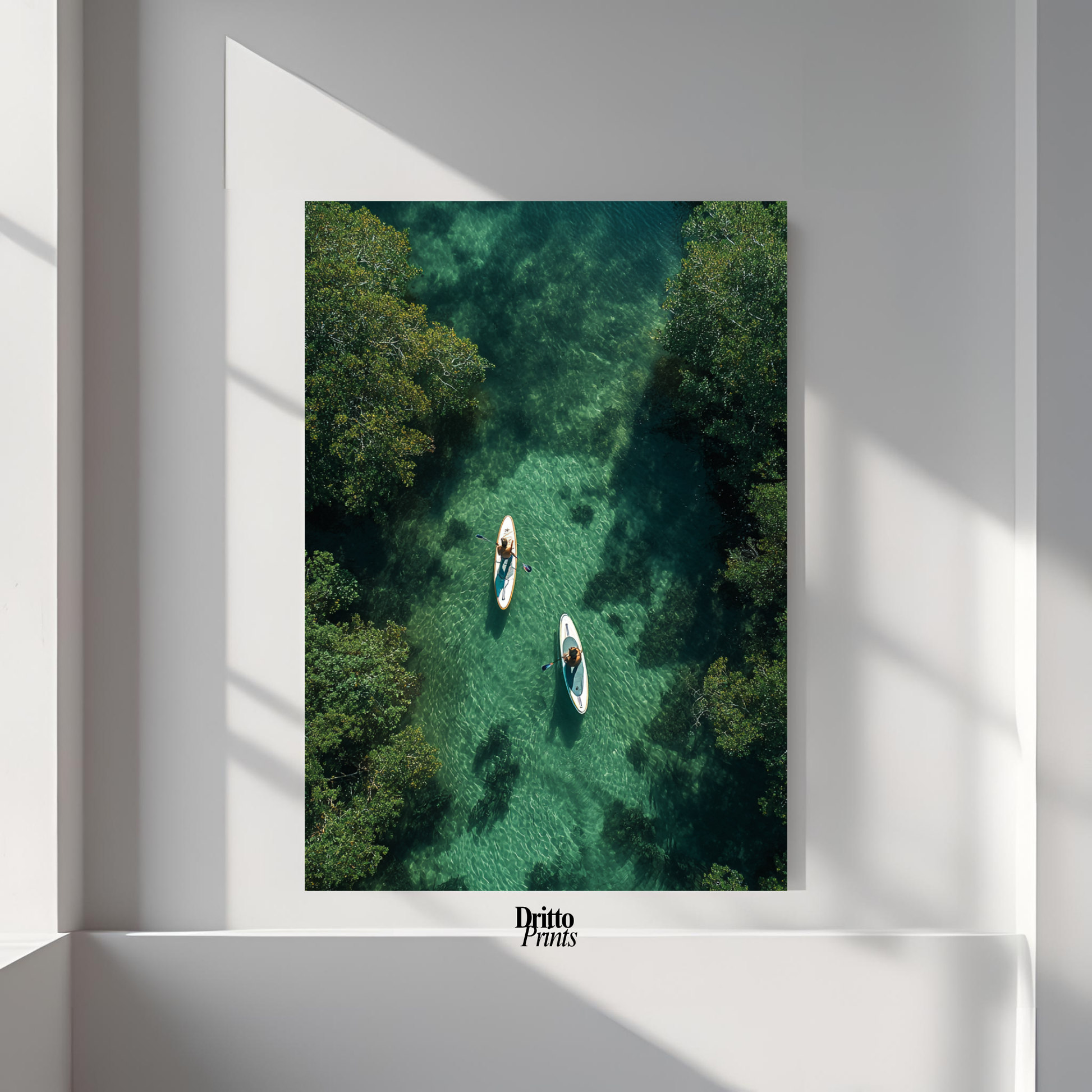 (PD25) Paddleboard Serenity – Florida from Above Poster