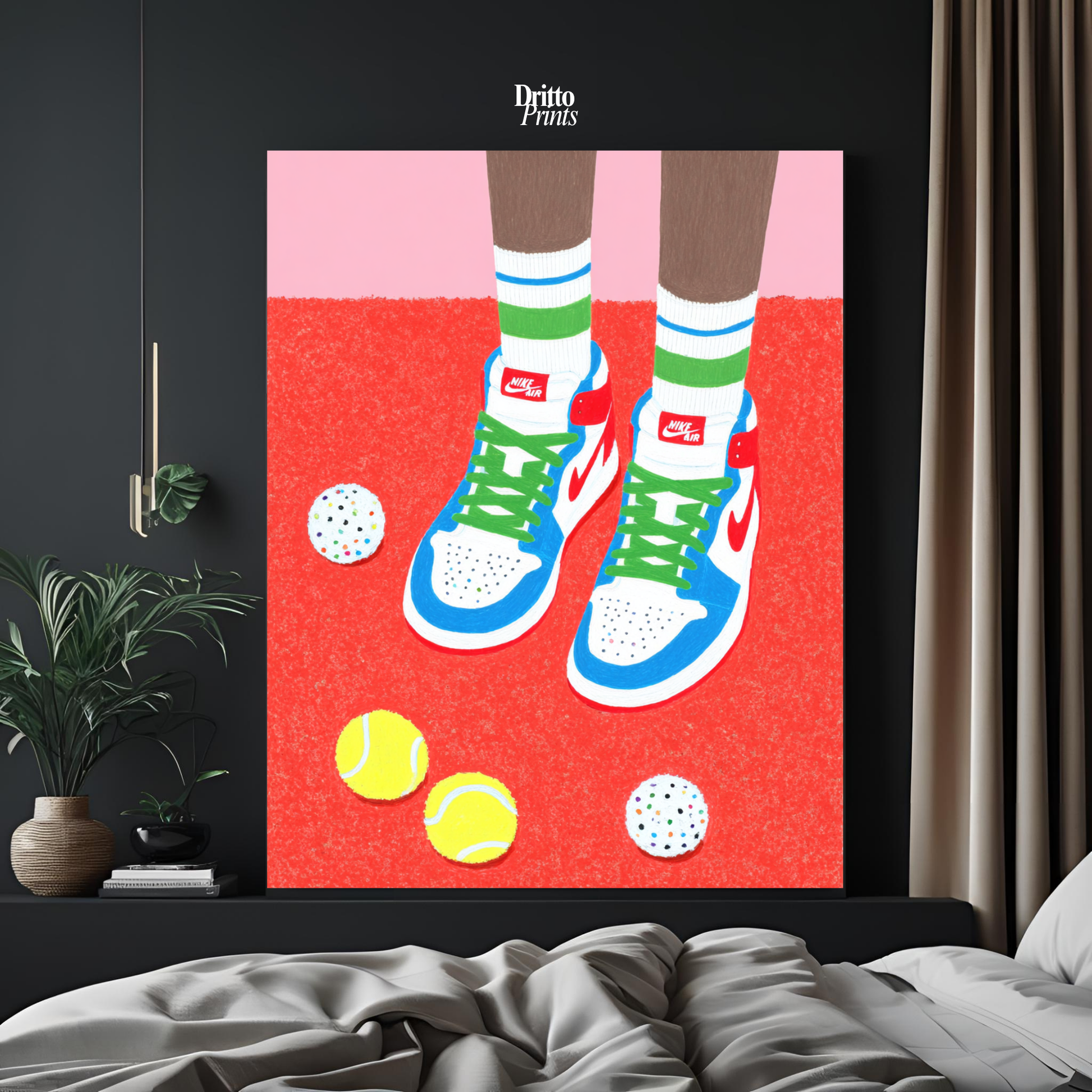 (PD31) Mocha Court Balls Poster