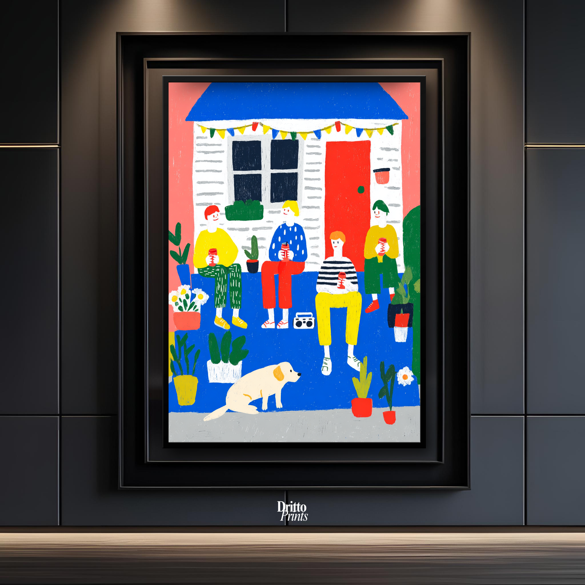 (FD47) Summer Evenings 1984 - Framed matte paper poster
