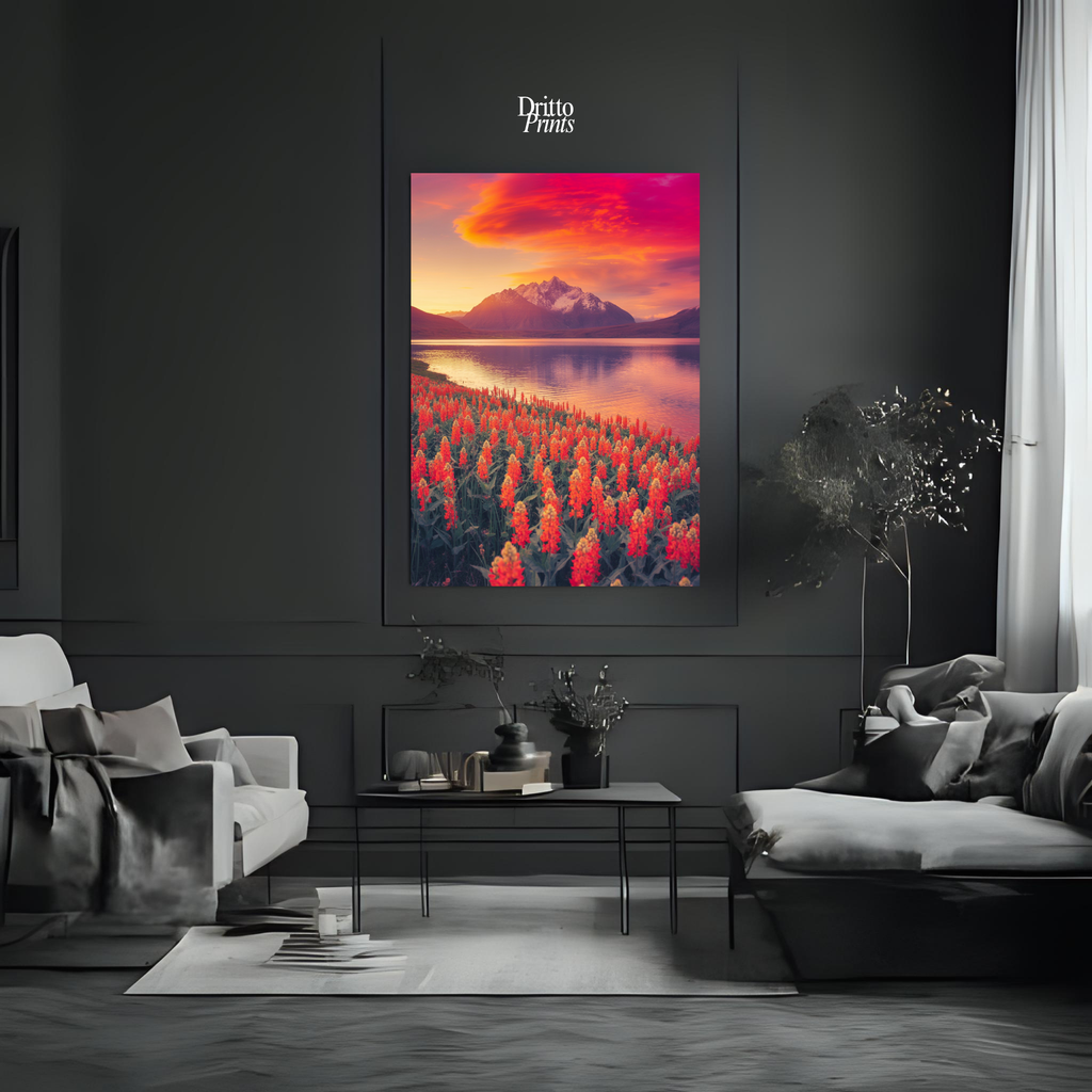 (CF3) Golden Hour Symphony - Framed canvas