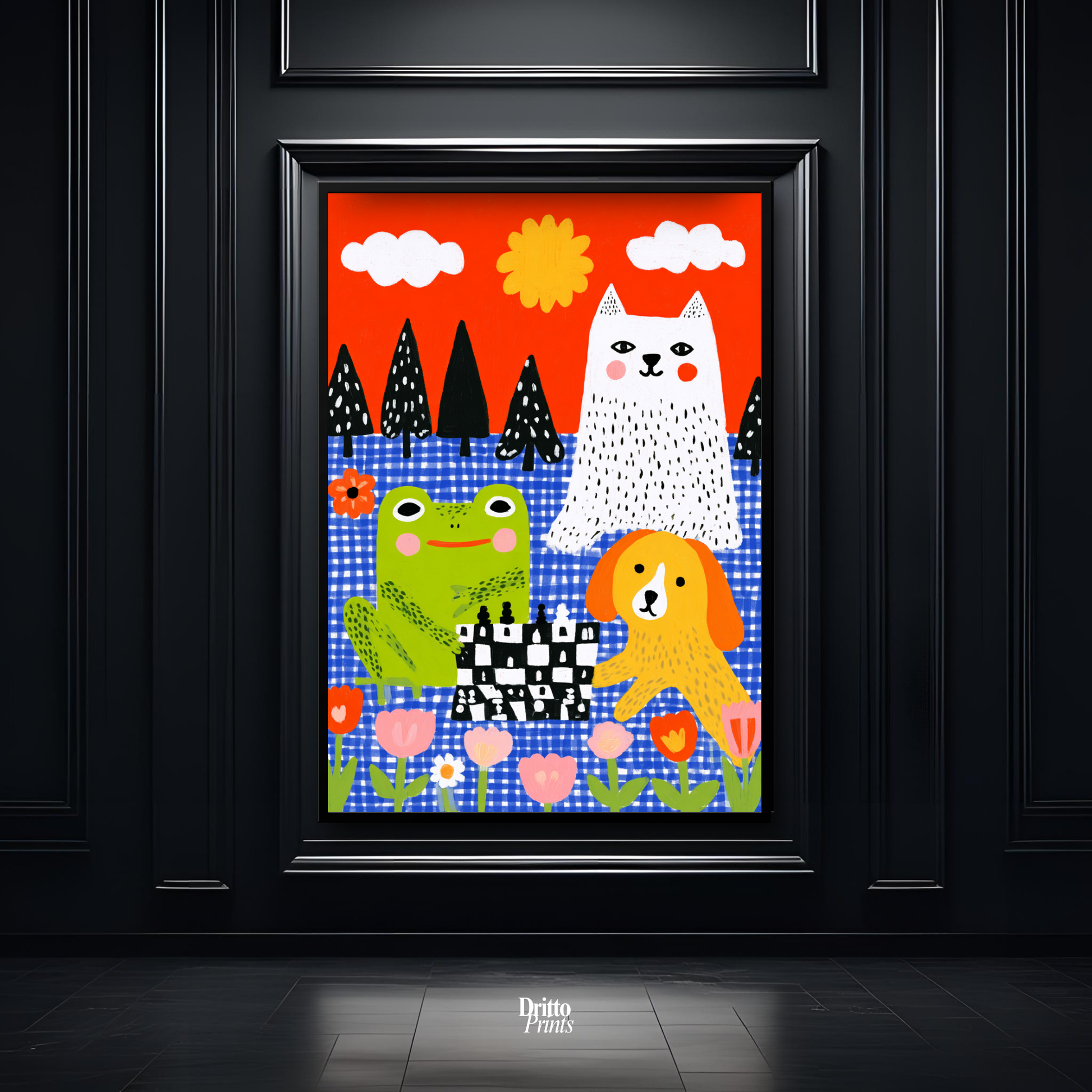 (FD49) The Game Night Trio – Framed matte paper poster