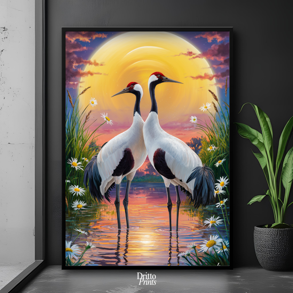 (FD18) Golden Companionship - Framed matte paper poster