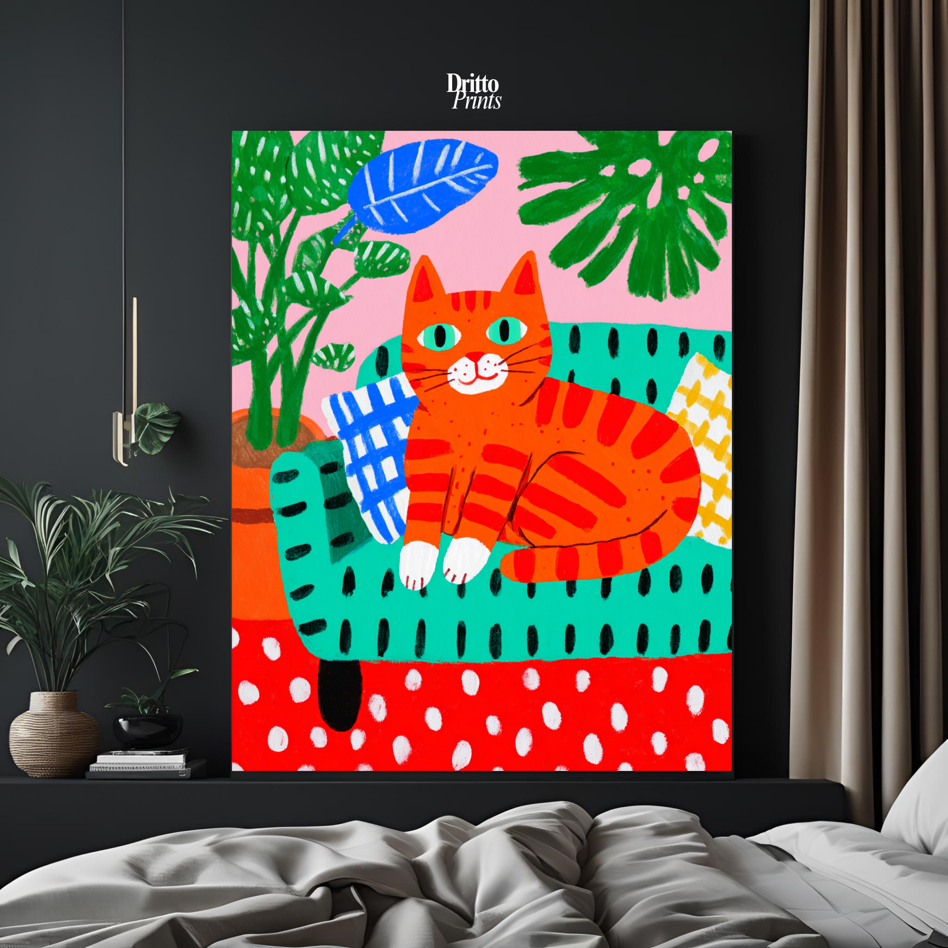 (PD39) Silly Orange Cat Caught in the Act - Poster
