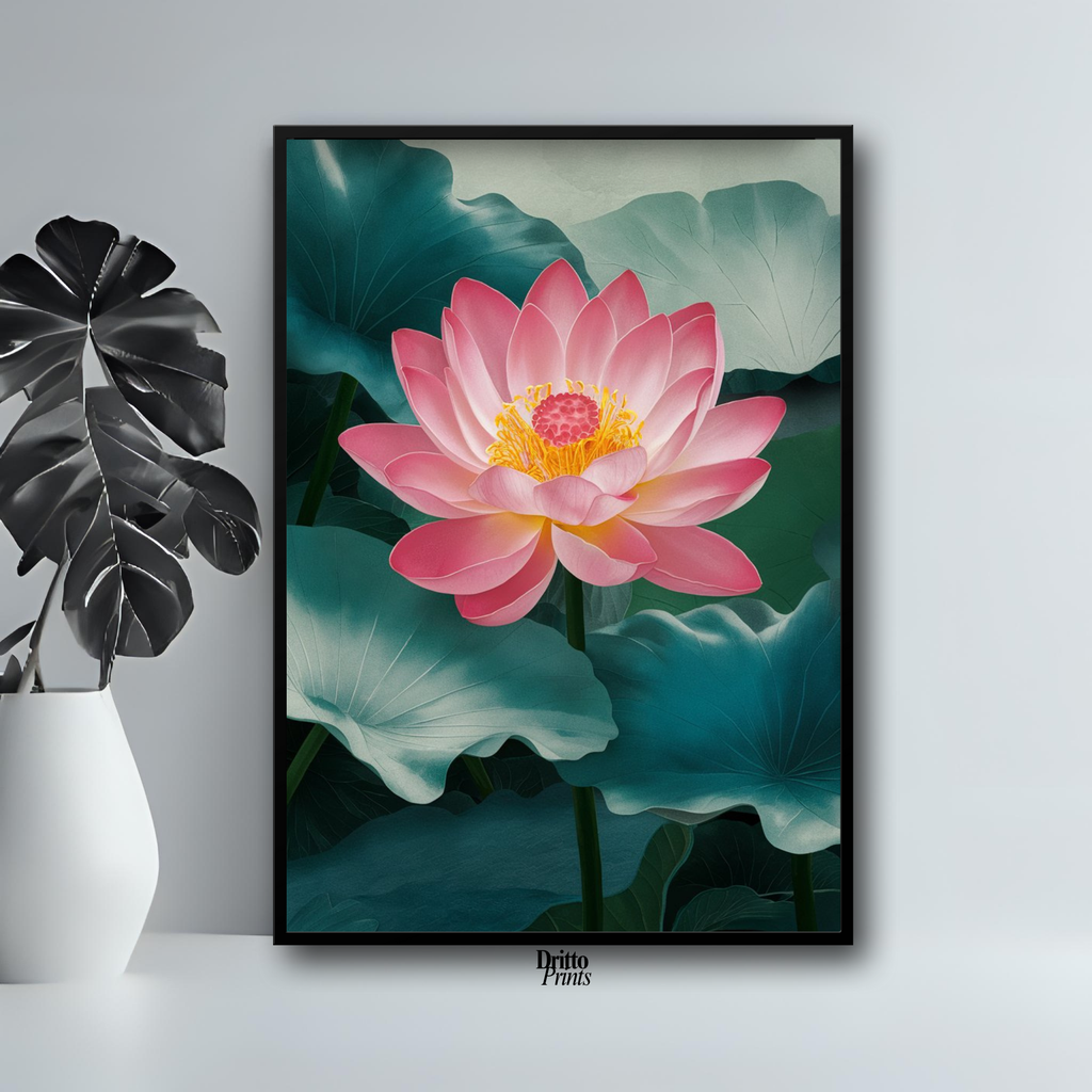 (FD30) Whispers of the Lotus - Framed matte paper poster