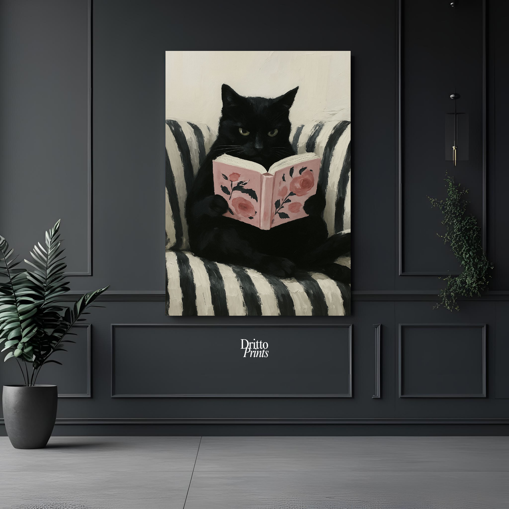 (PD4) The Cat Who Read in Stripes - Poster
