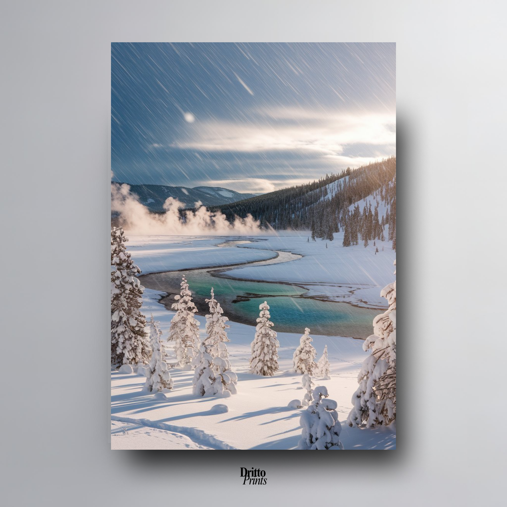 (CD8) Blizzard's Embrace - Yellowstone Winter - Canvas