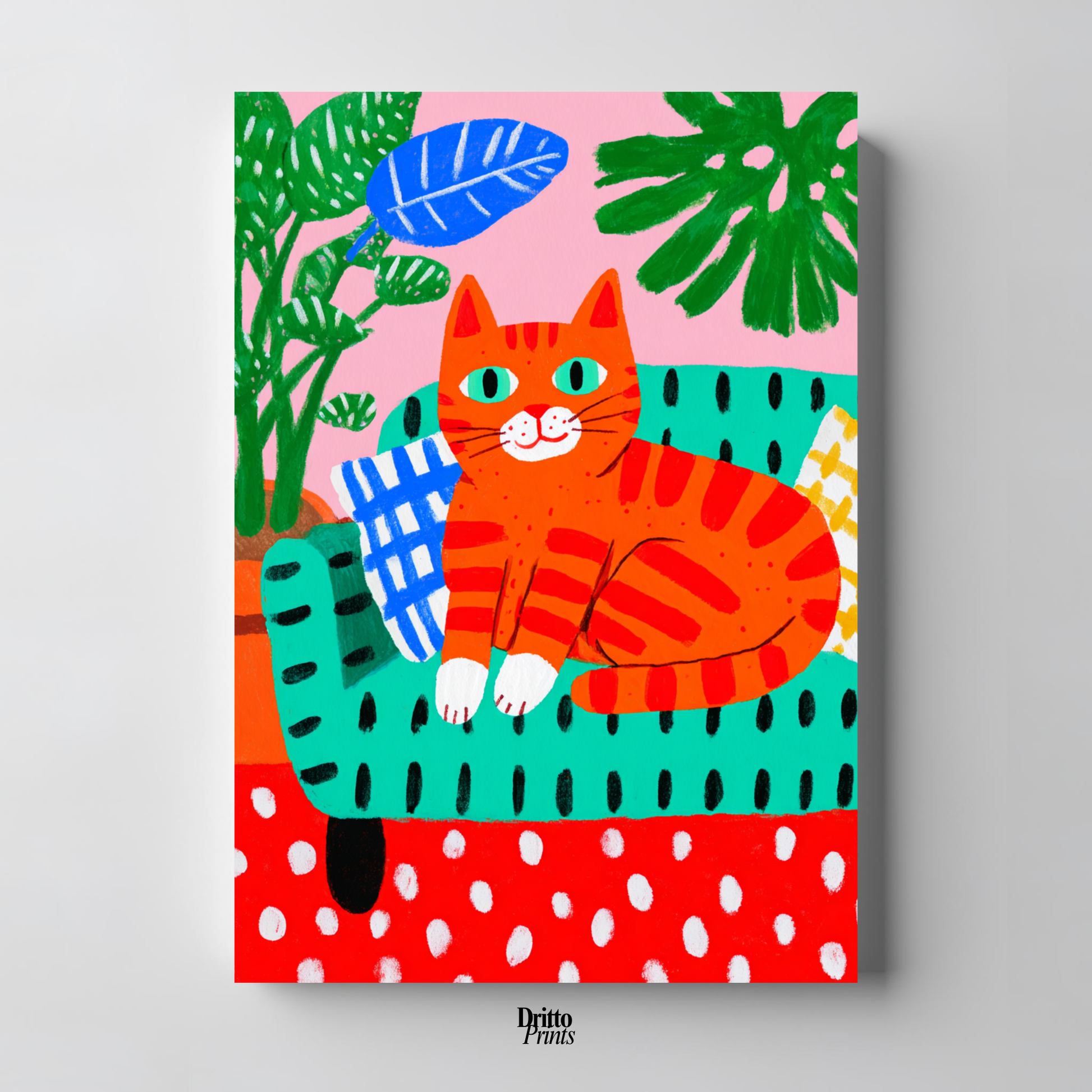 (PD39) Silly Orange Cat Caught in the Act - Poster