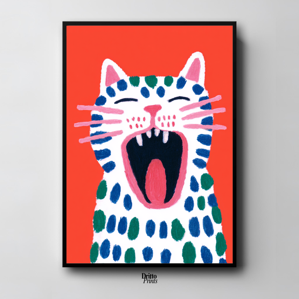(FD48) The Screaming Paws - Framed matte paper poster