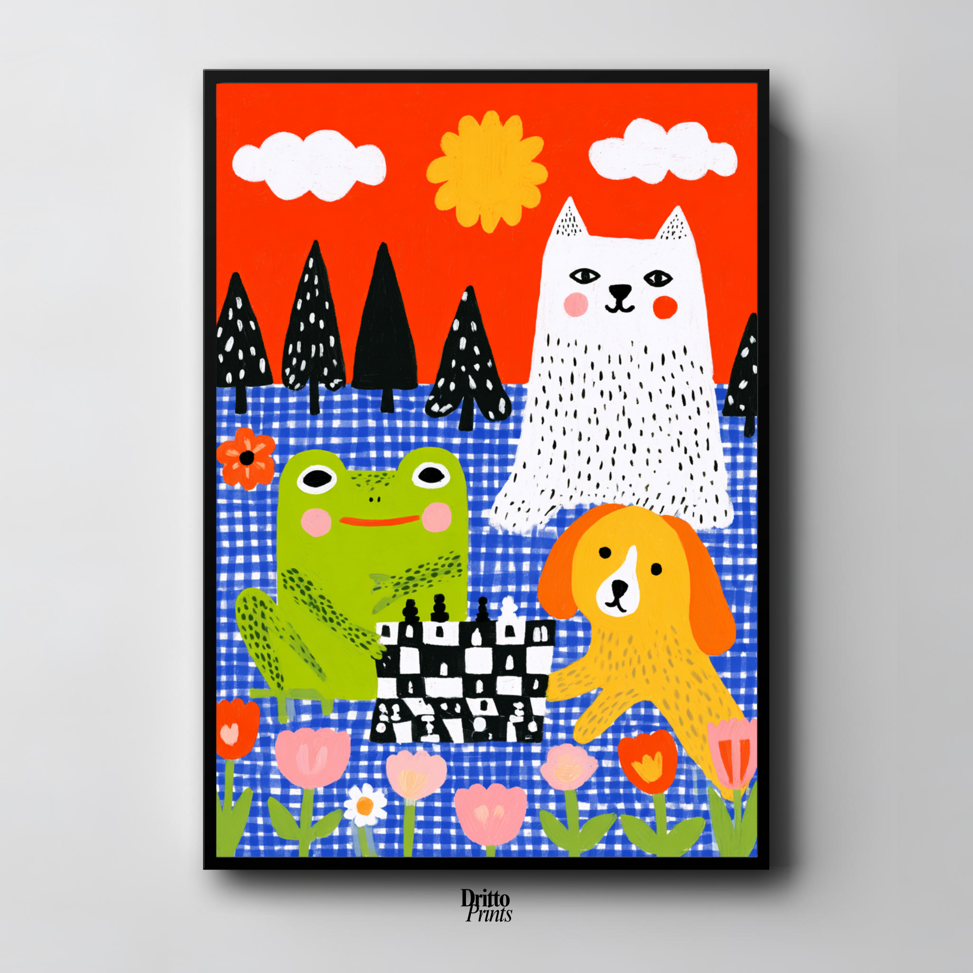 (FD49) The Game Night Trio – Framed matte paper poster