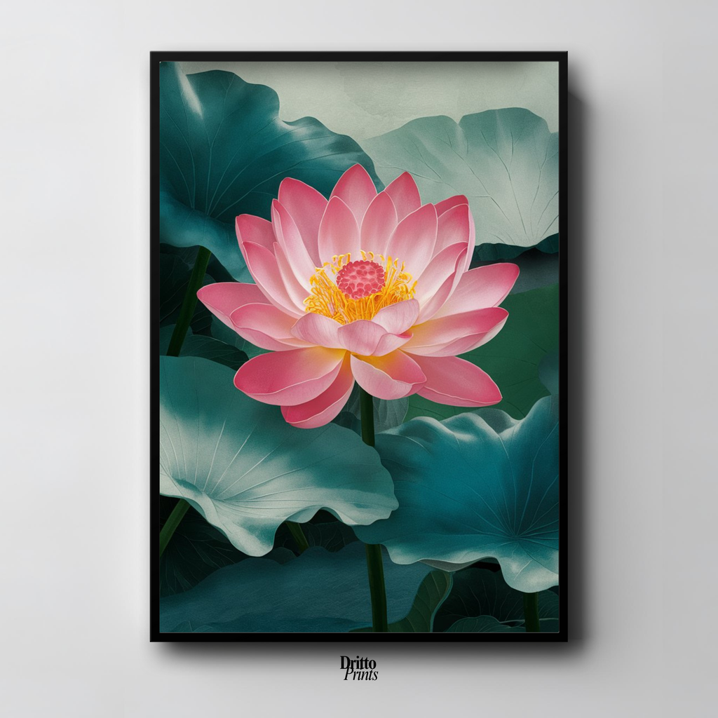 (FD30) Whispers of the Lotus - Framed matte paper poster