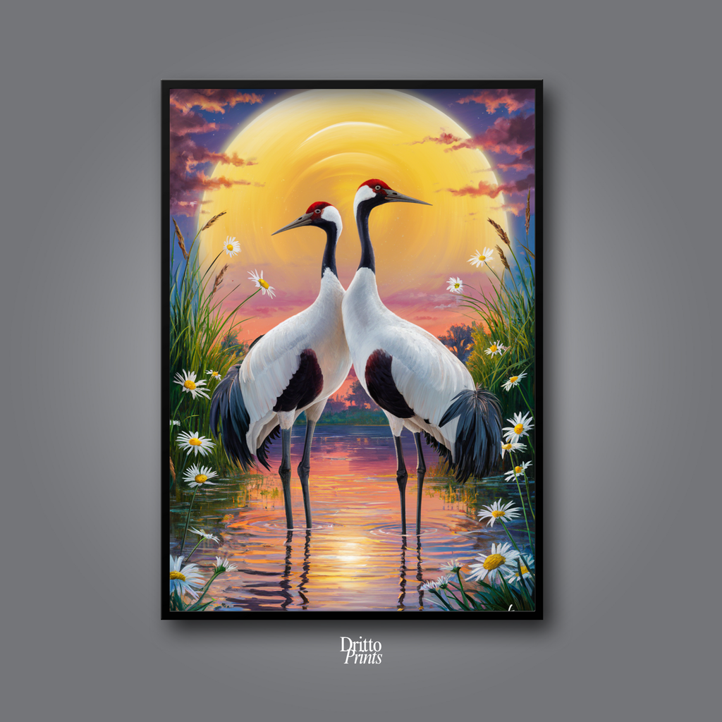 (FD18) Golden Companionship - Framed matte paper poster