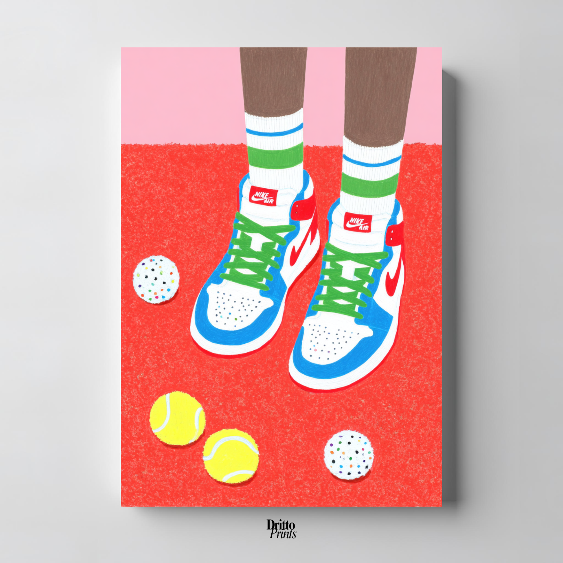 (PD31) Mocha Court Balls Poster