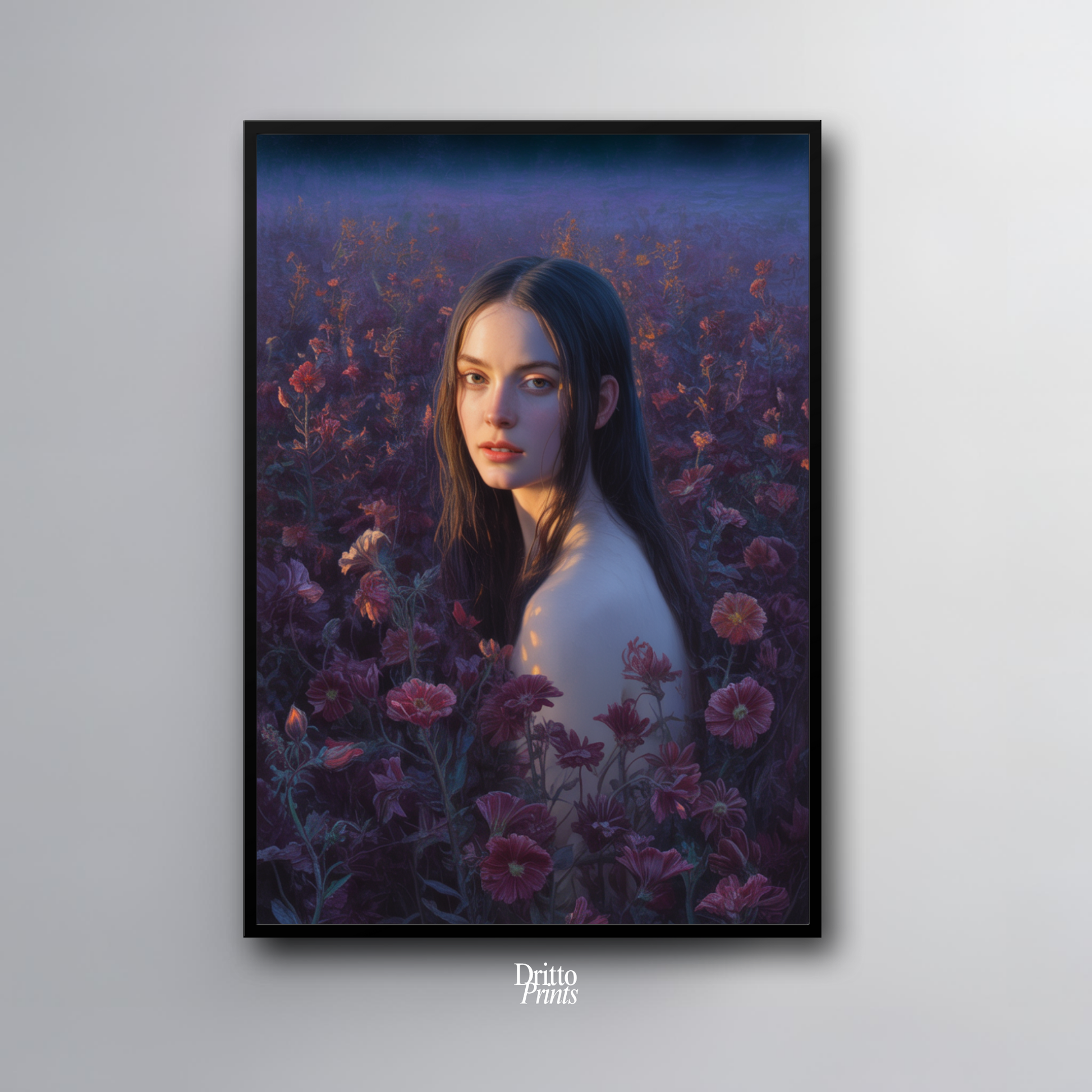 (FD21) Eclipsed in Bloom - Framed matte paper poster