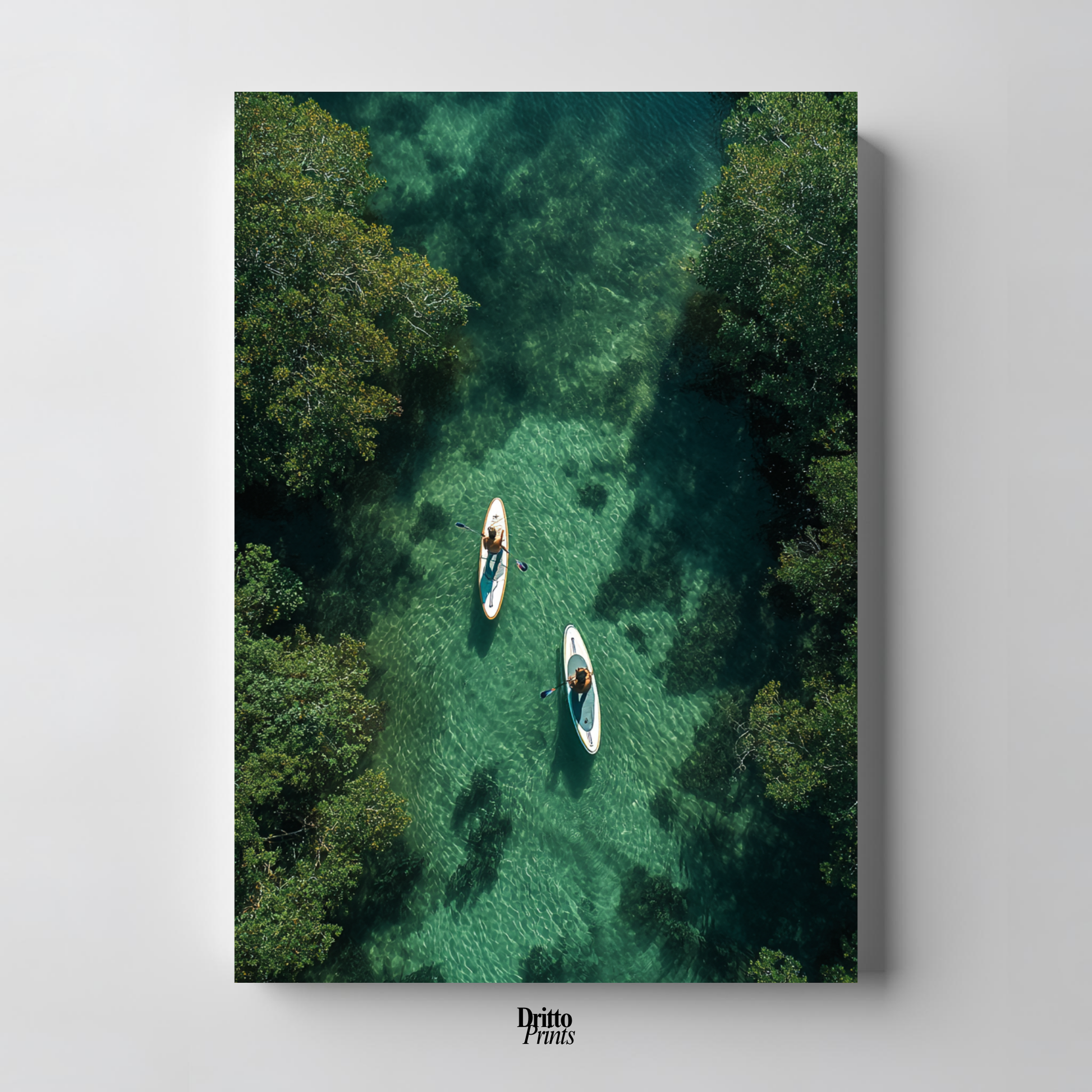 (PD25) Paddleboard Serenity – Florida from Above Poster