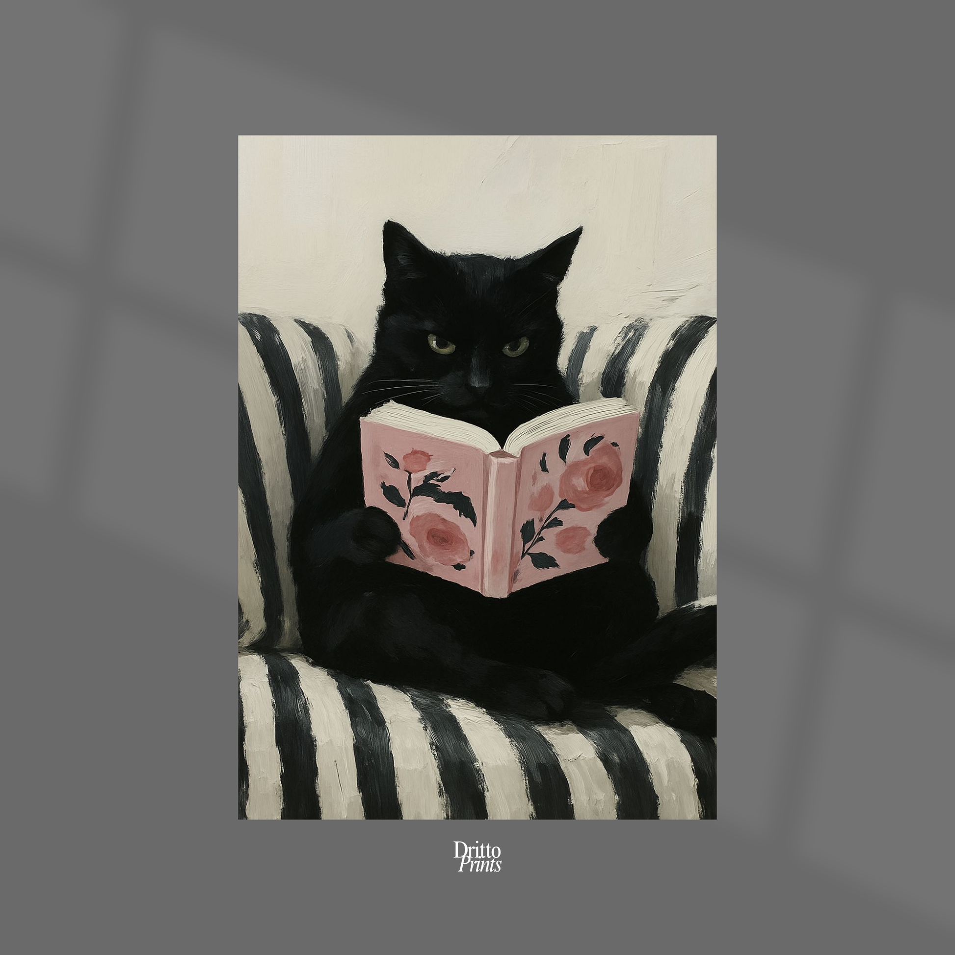 (PD4) The Cat Who Read in Stripes - Poster