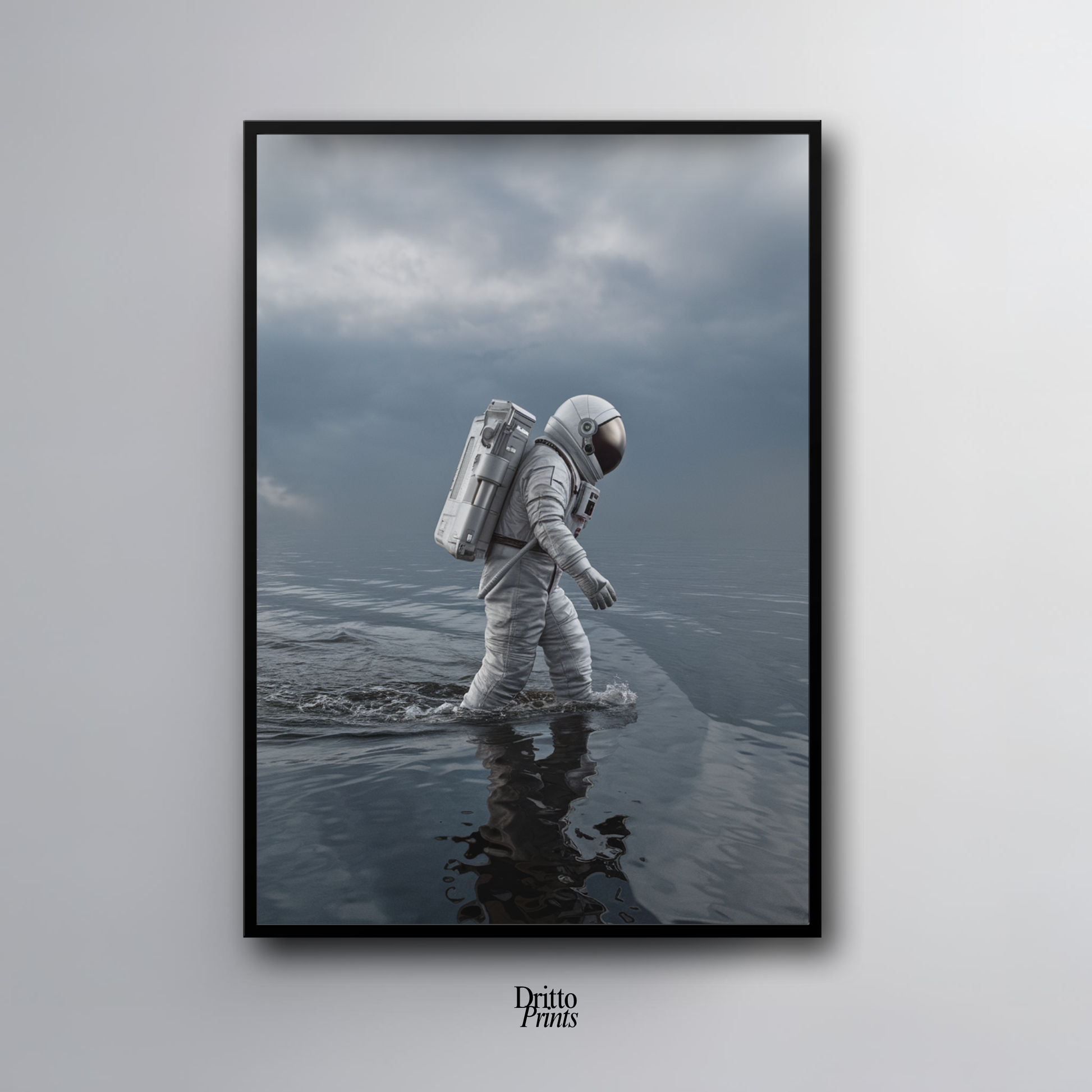 (FD25) Astronaut in Echo - Framed matte paper poster