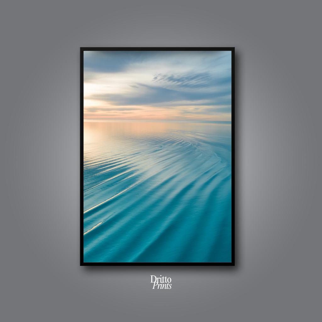 (FD16) Ocean in Pastel - Framed matte paper poster