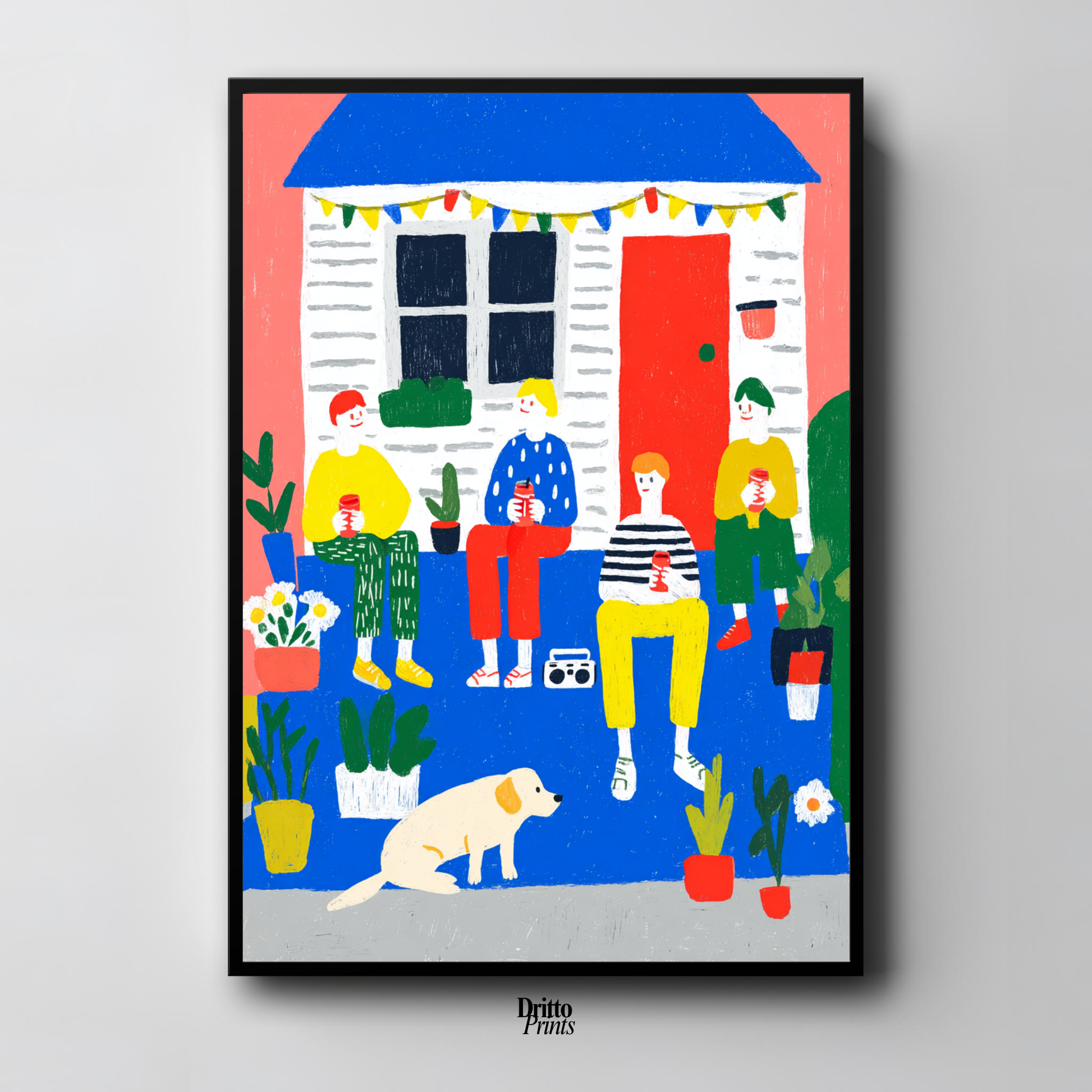 (FD47) Summer Evenings 1984 - Framed matte paper poster