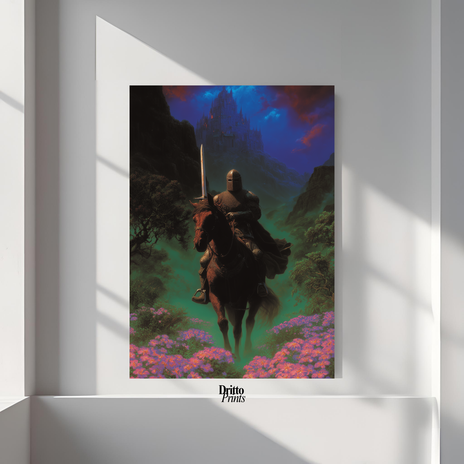 (PD24) Moonlit Bloom: The Knight Among Violets - Poster
