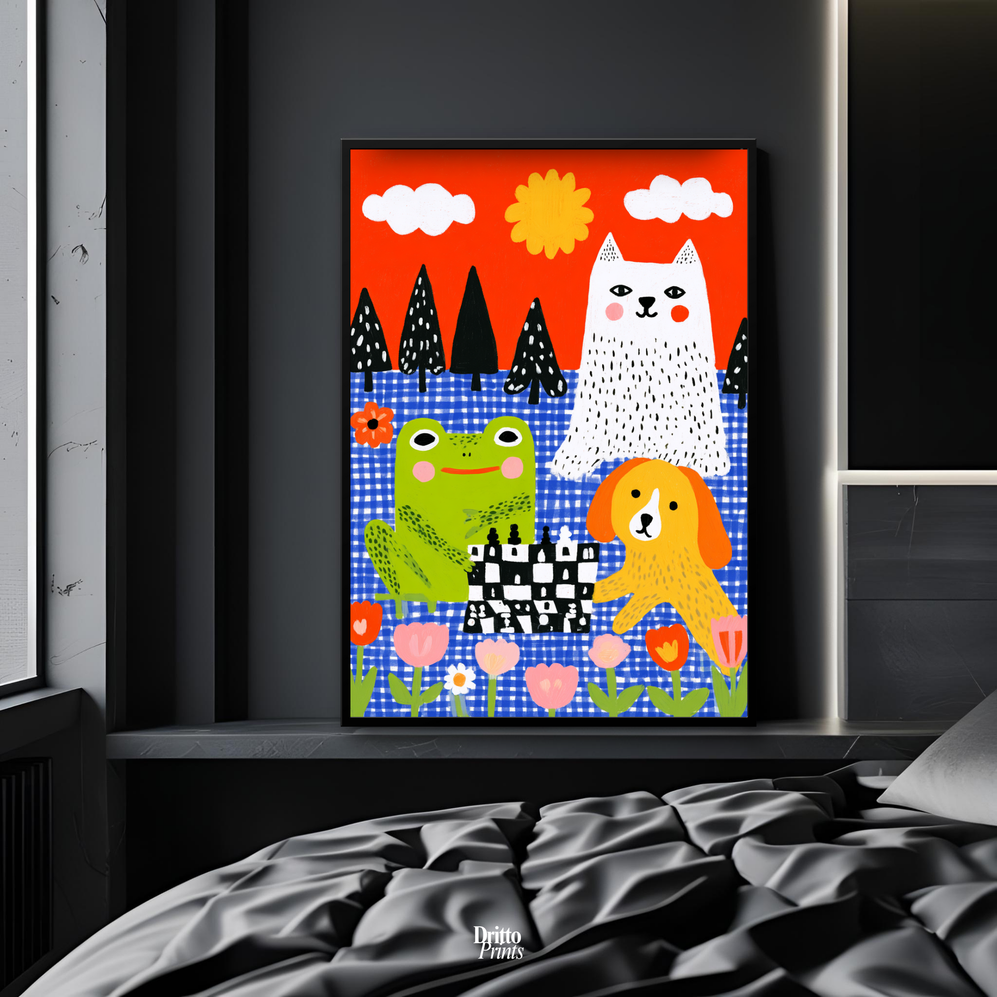 (FD49) The Game Night Trio – Framed matte paper poster