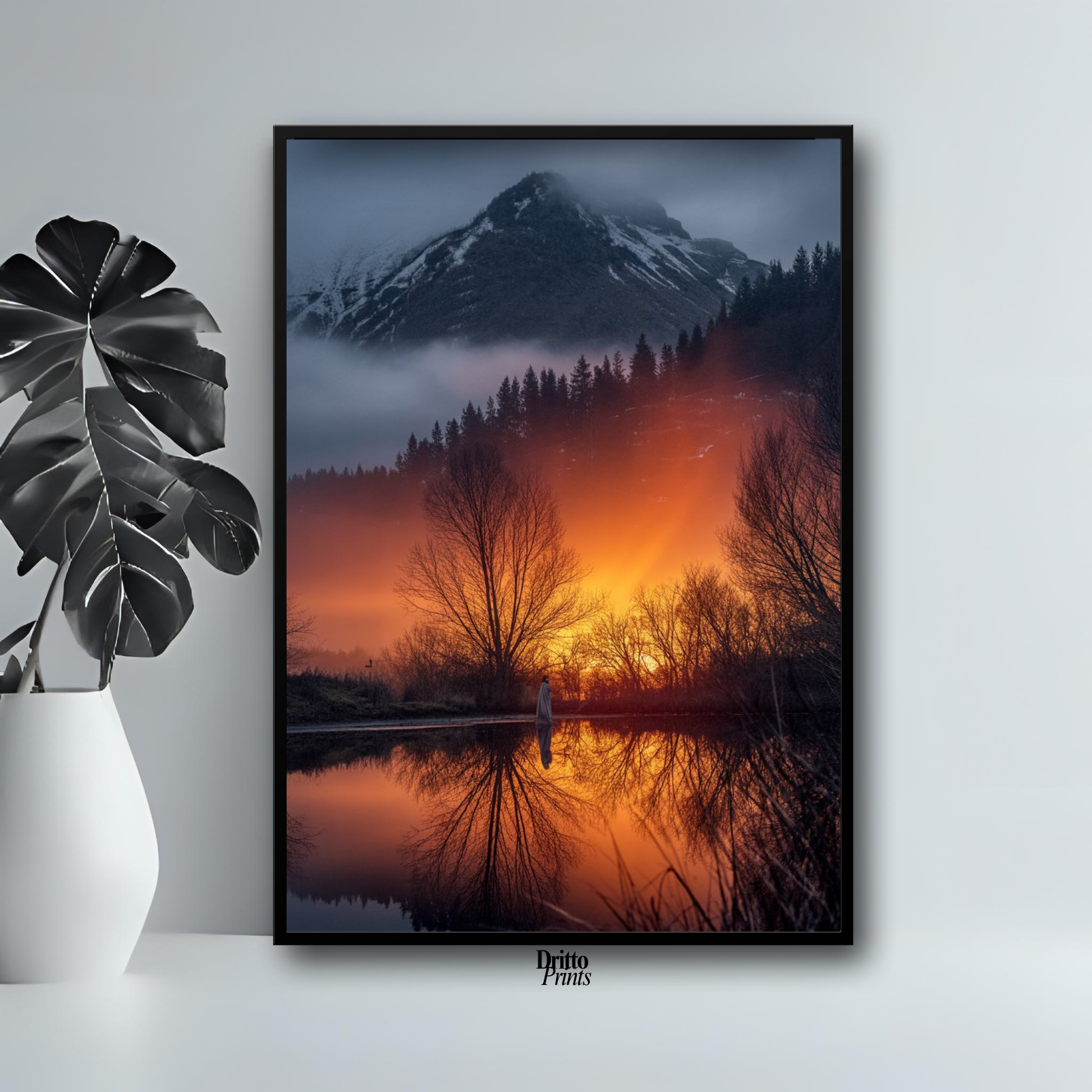 (FD29) When the Lake Remembered - Framed matte paper poster