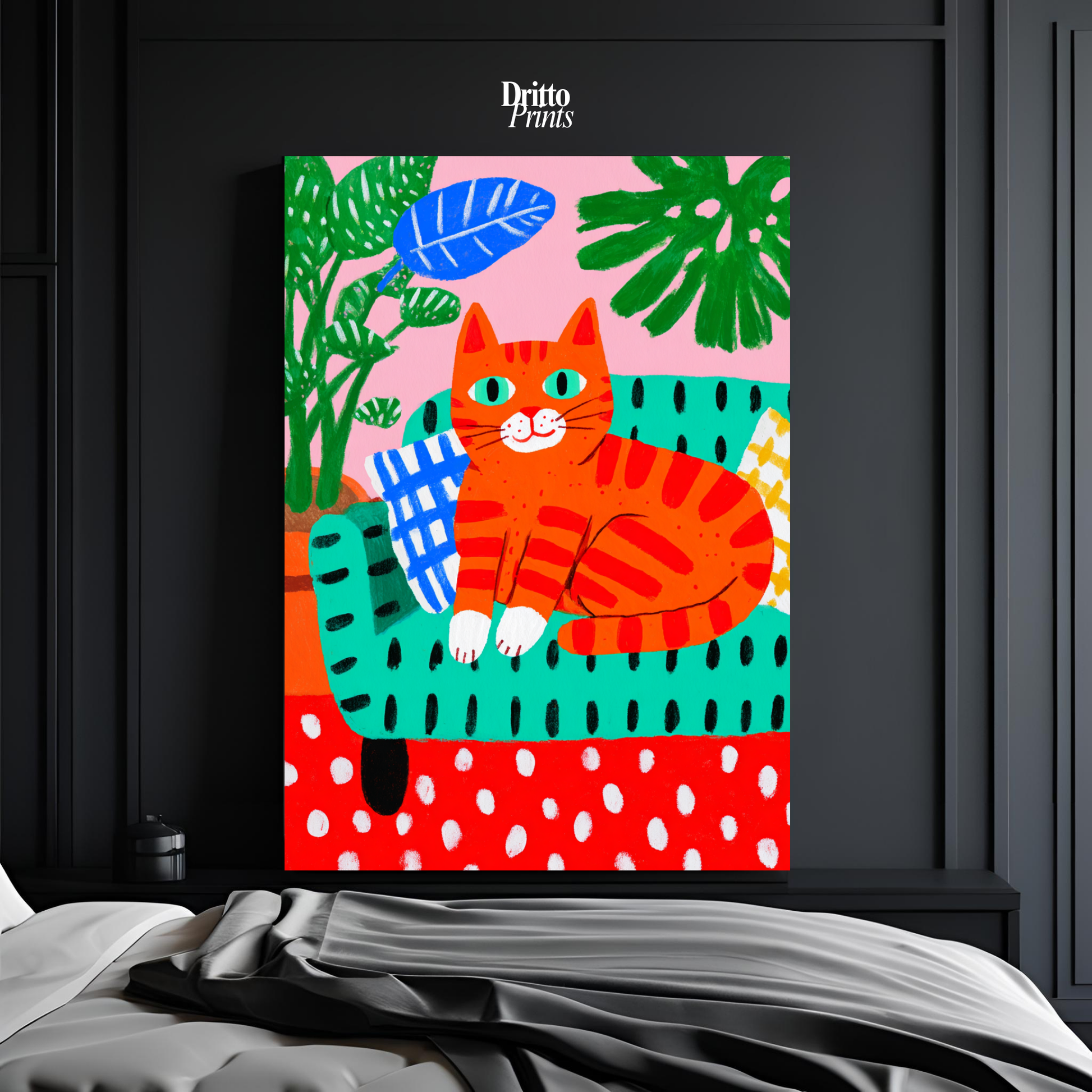 (PD39) Silly Orange Cat Caught in the Act - Poster