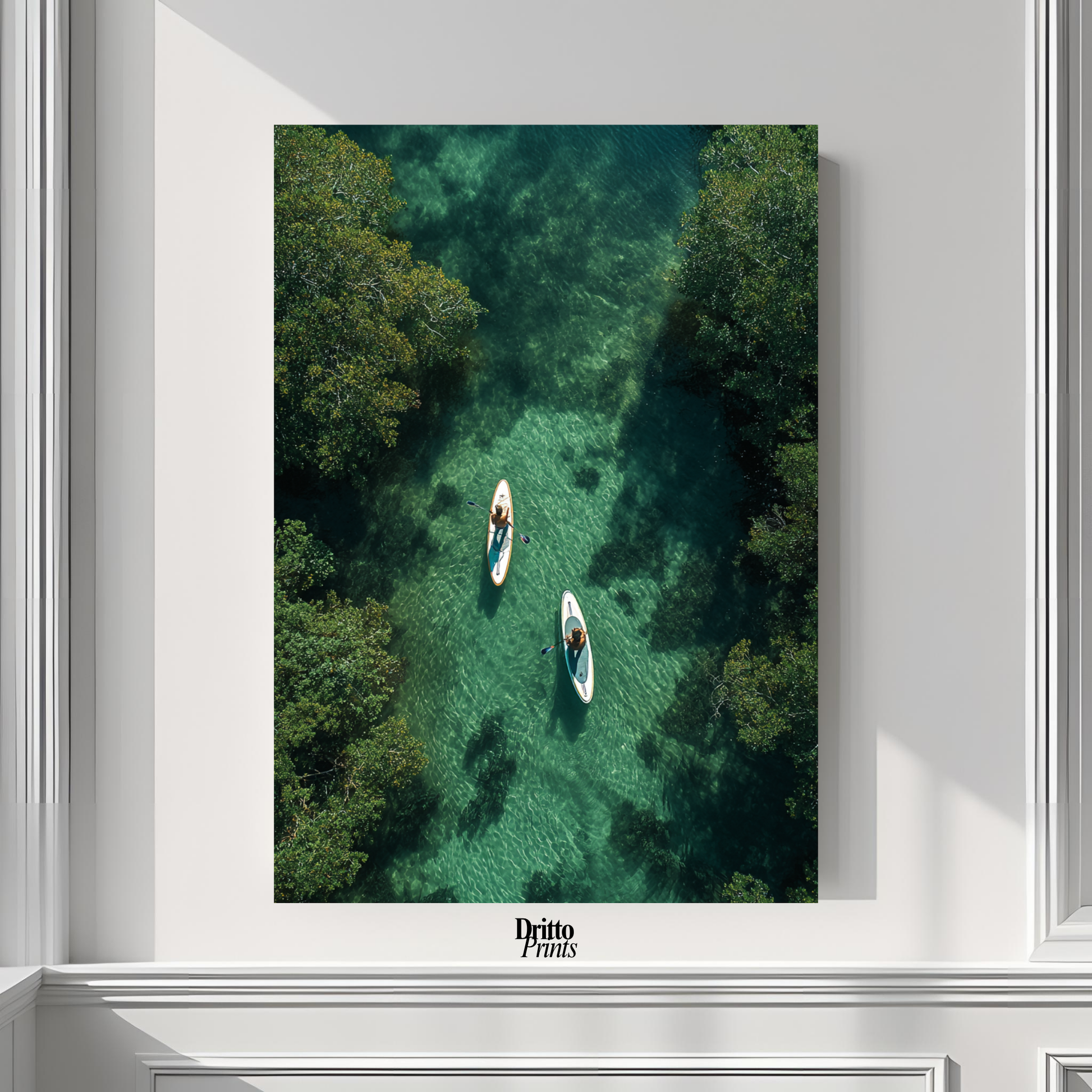 (PD25) Paddleboard Serenity – Florida from Above Poster