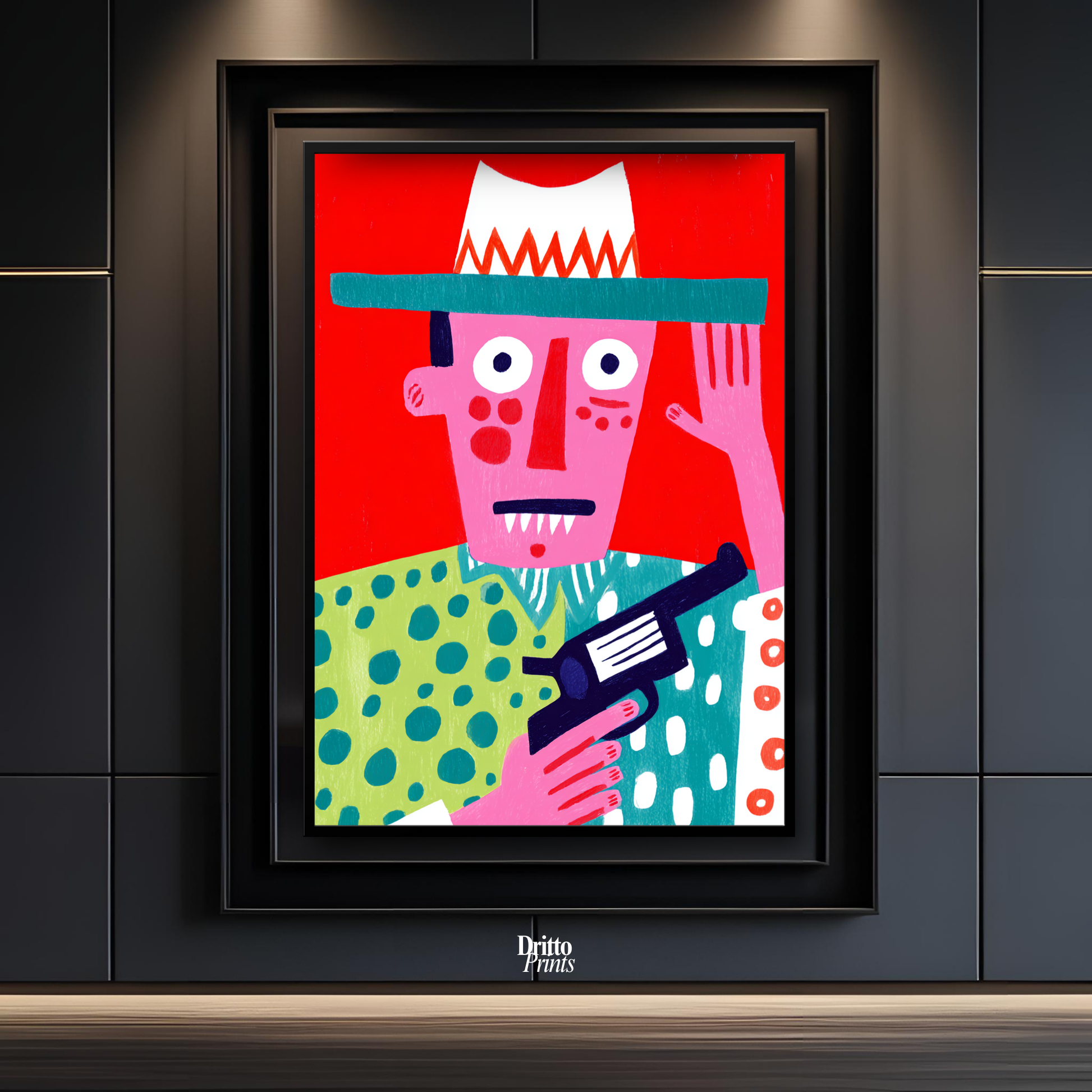 (FD43) Zombie Sheriff - Framed matte paper poster